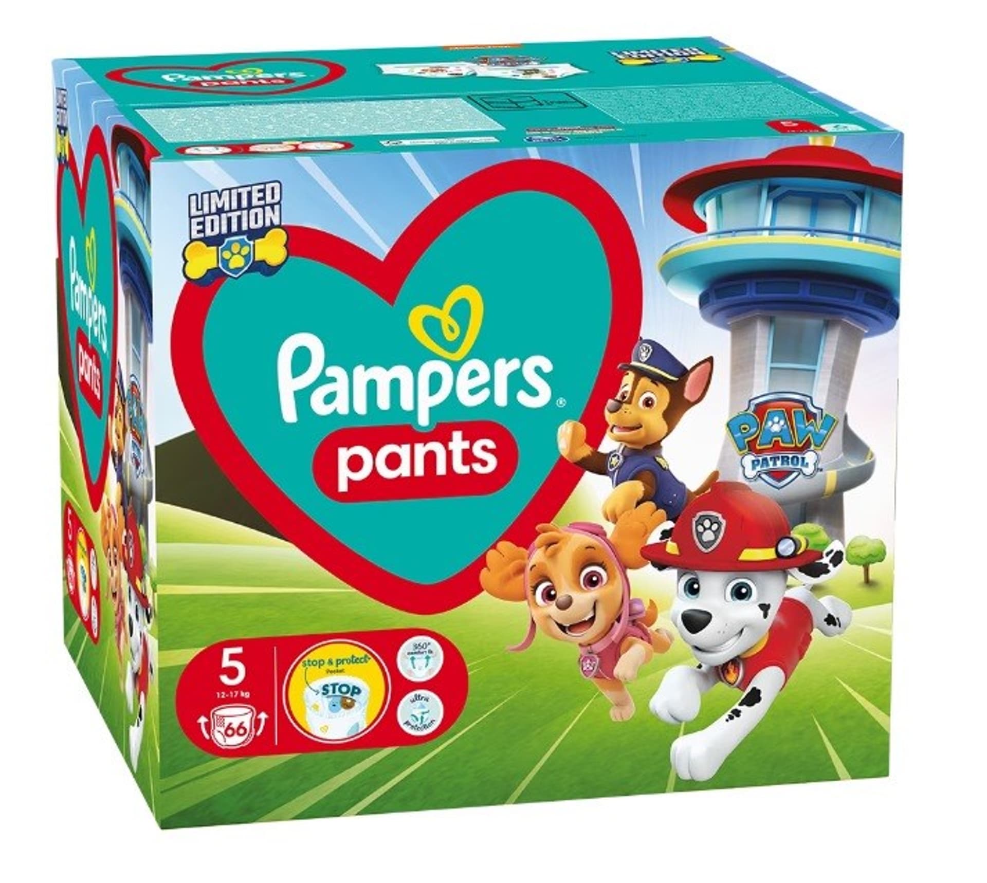 

PAMPERS Pieluchy WB Paw Patrol rozm.5 12-17kg 66szt