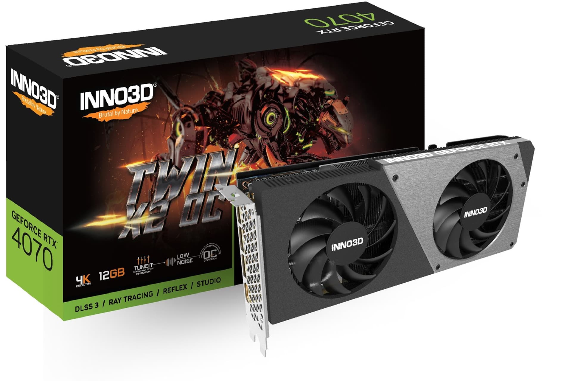 

Karta graficzna INNO3D GeForce RTX 4070 TWIN X2 OC 12GB GDDR6X DLSS 3