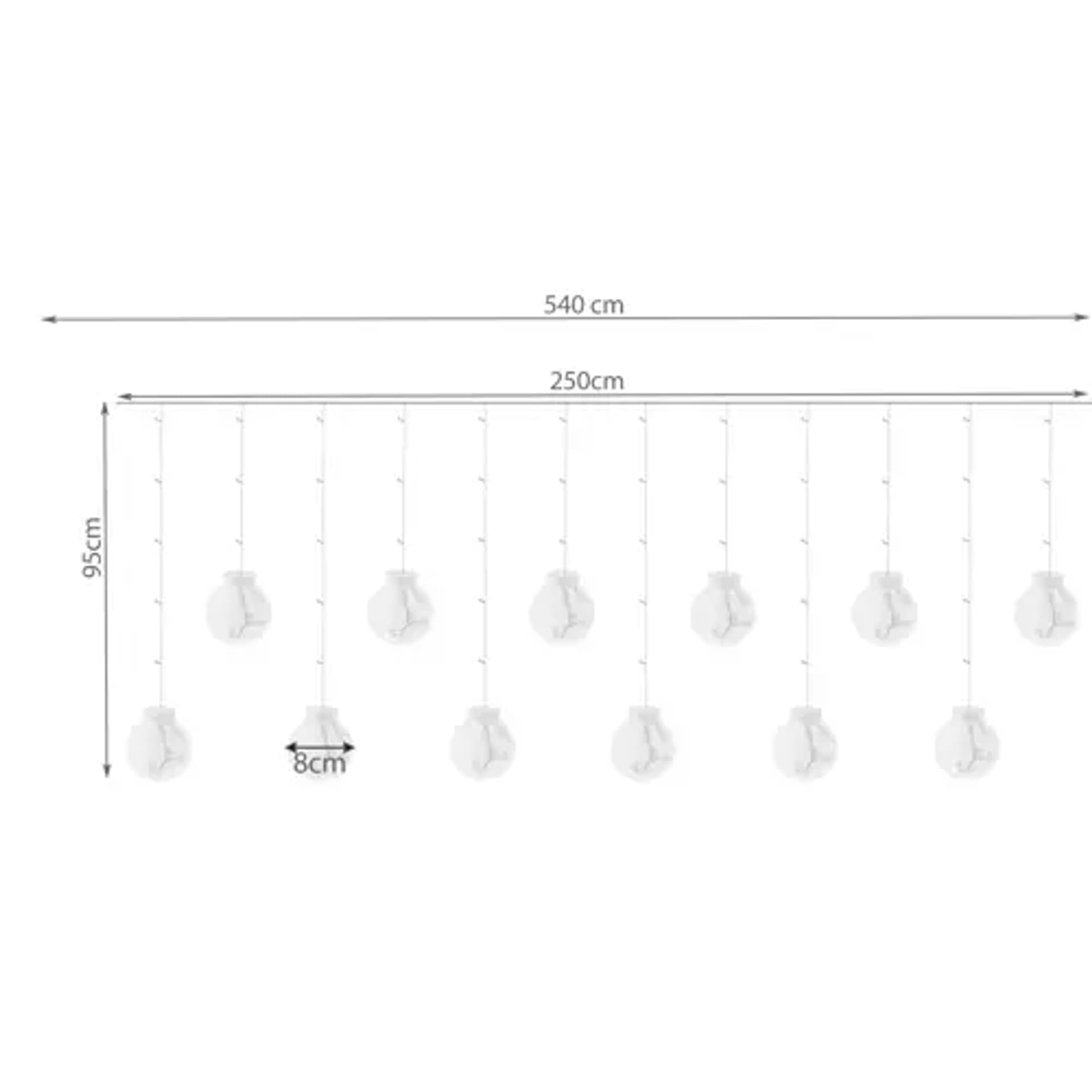 

Kurtyna świetlna 108 LED USB multicolor KŚ19734