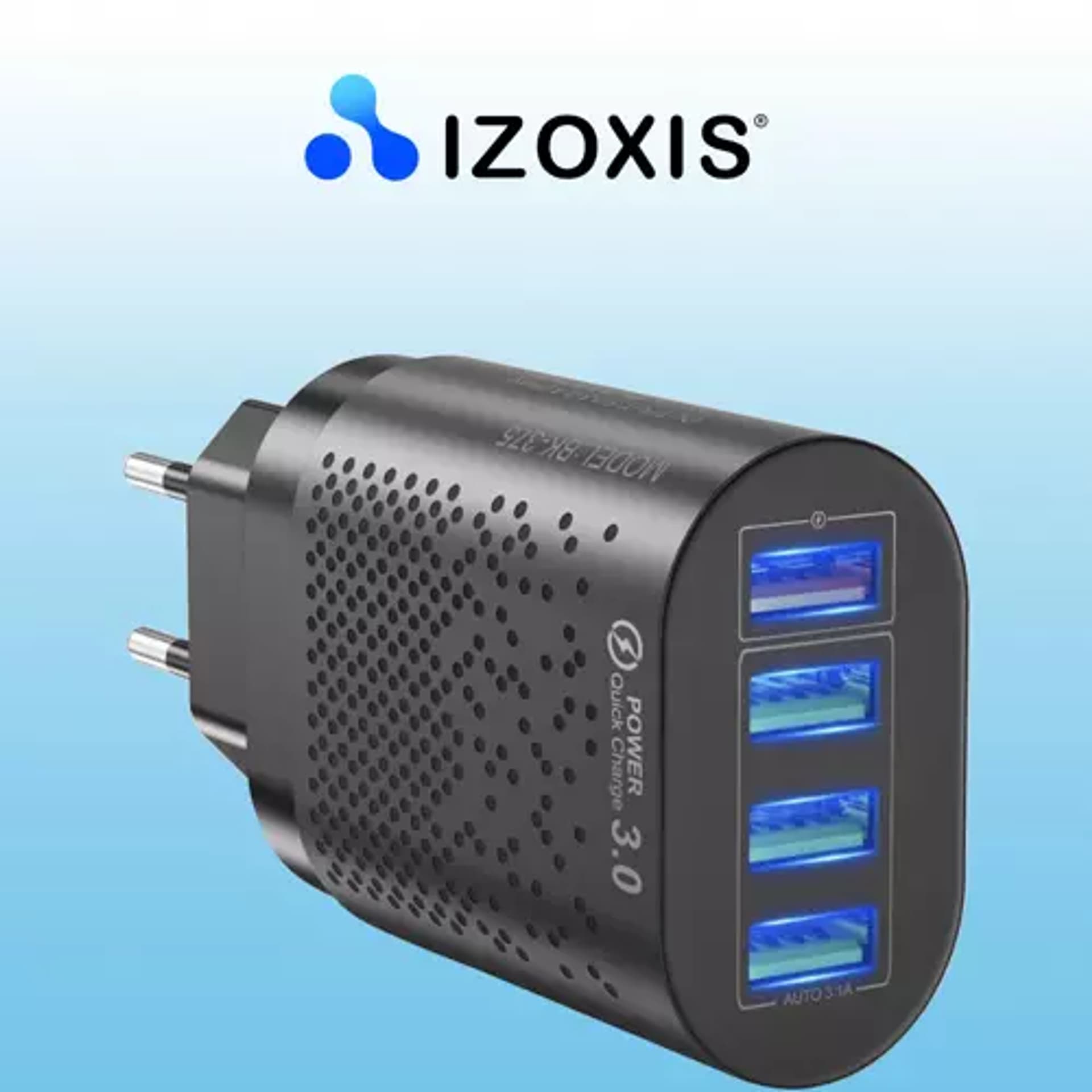 

Ładowarka sieciowa 4x USB + kabel Izoxis 19908