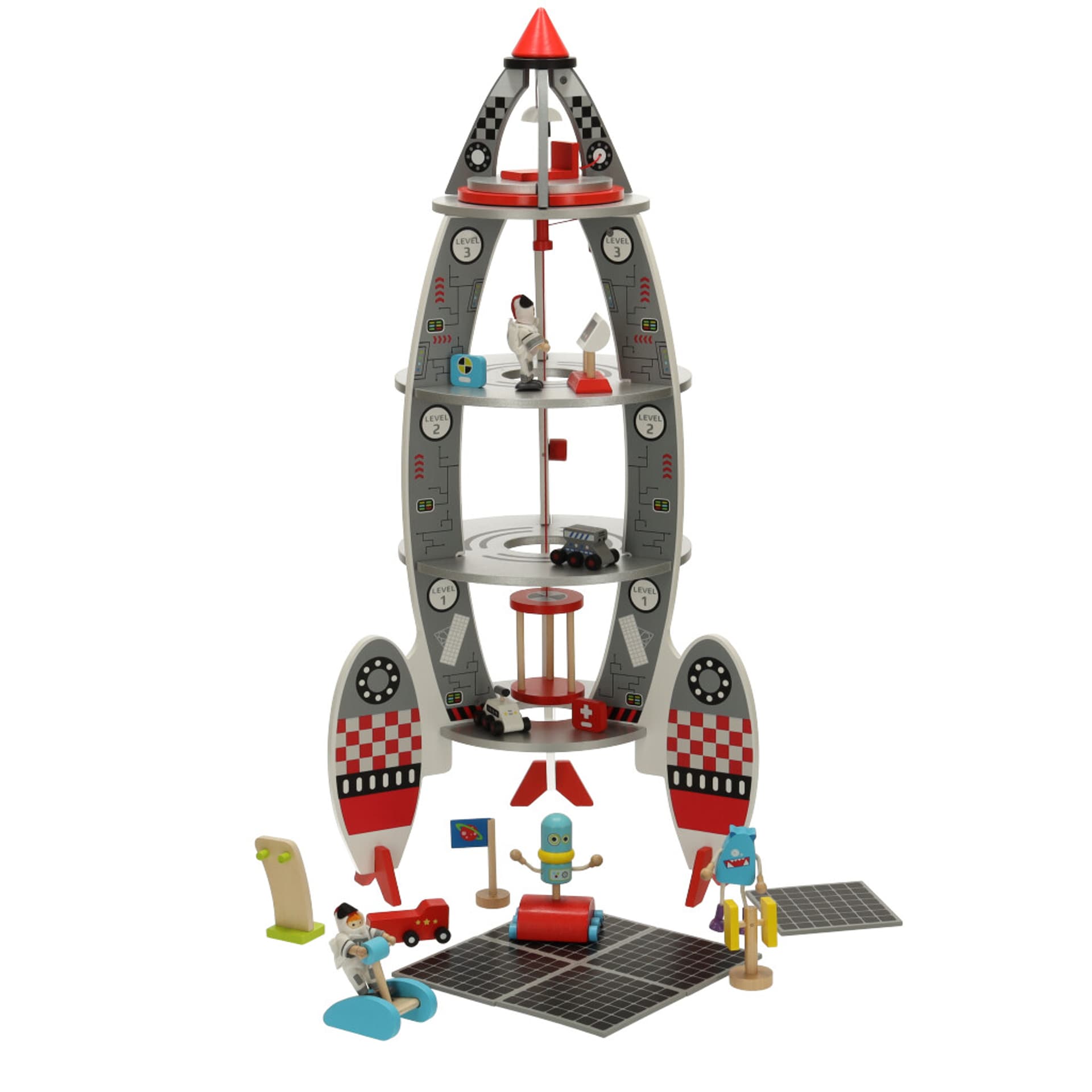 

Rakieta drewniana statek kosmiczny domek kosmos astronauta