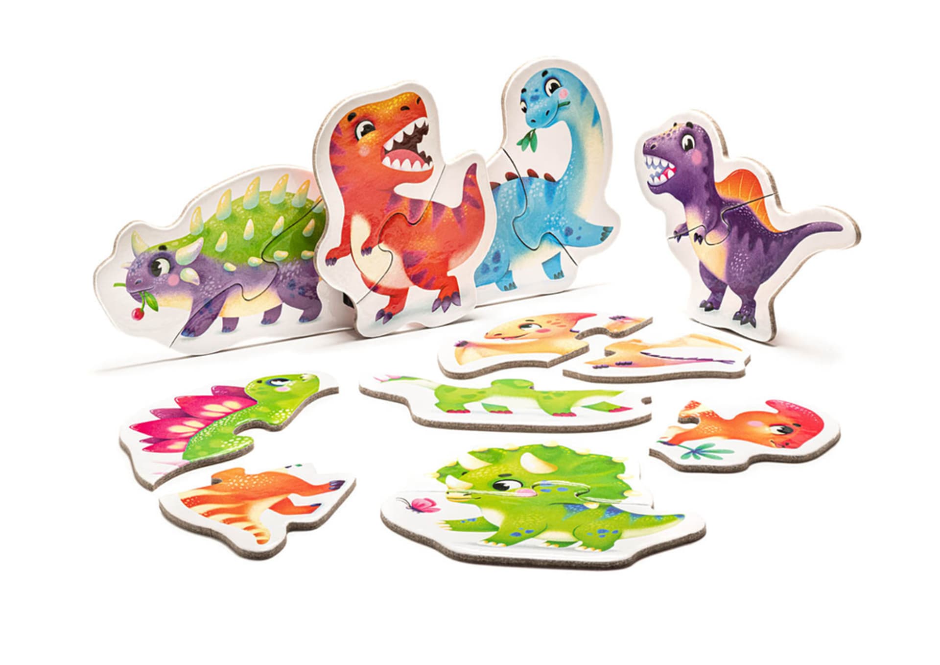 

Puzzle Szczęśliwe Dinozaury 8 Zwierzątek 15252