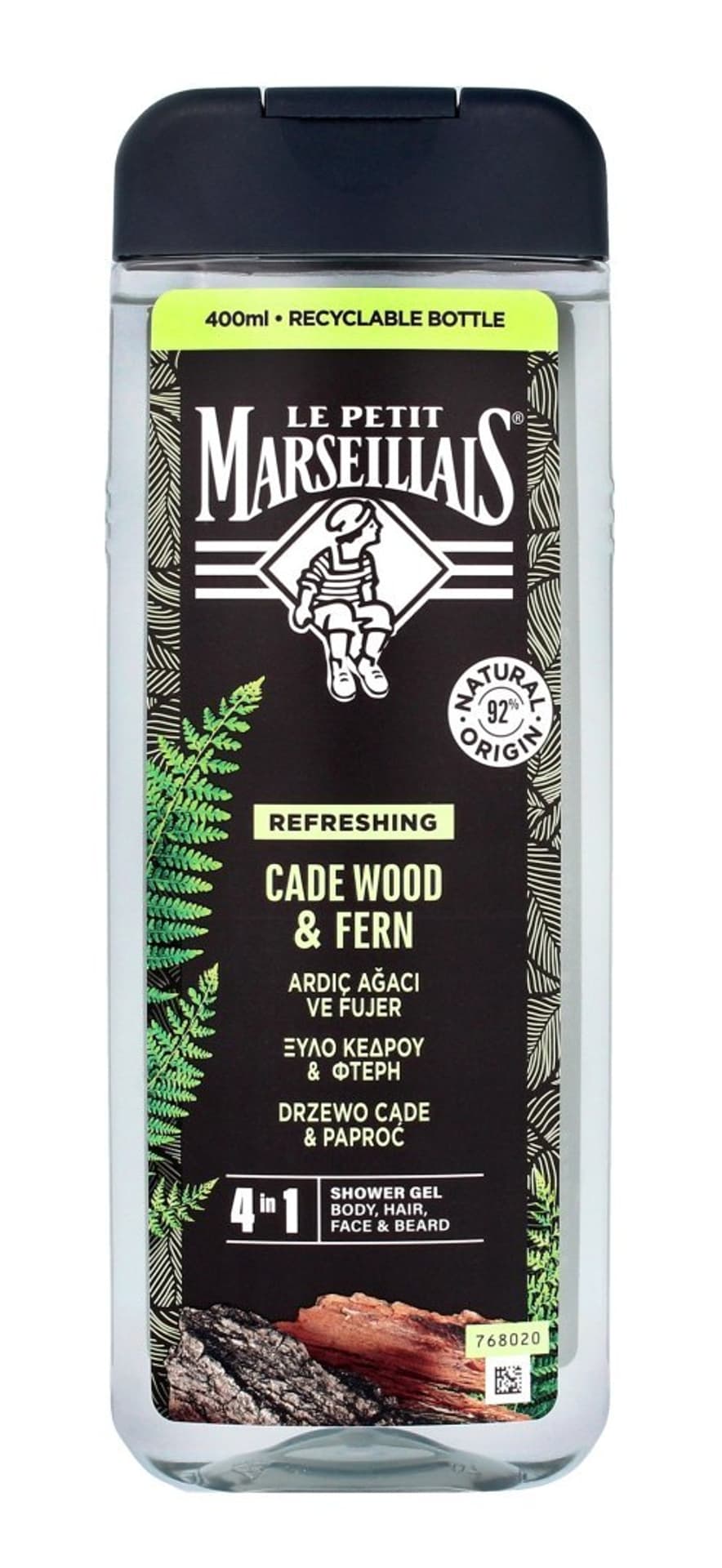 

Le Petit Marseillais Żel pod prysznic 4w1 dla mężczyzn Drzewo Cade & Paproć 400ml