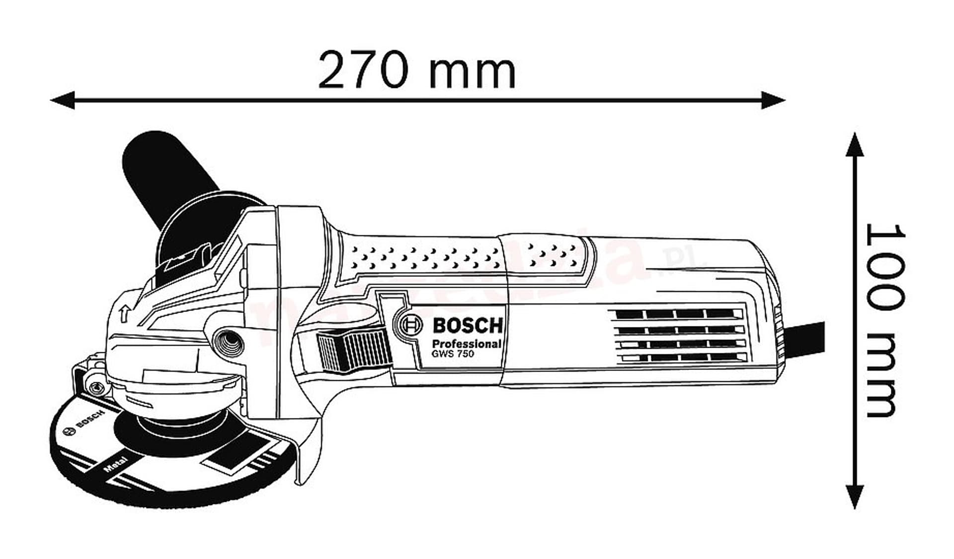 

SZLIFIERKA KĄTOWA 125MM GWS 750 750W RSP