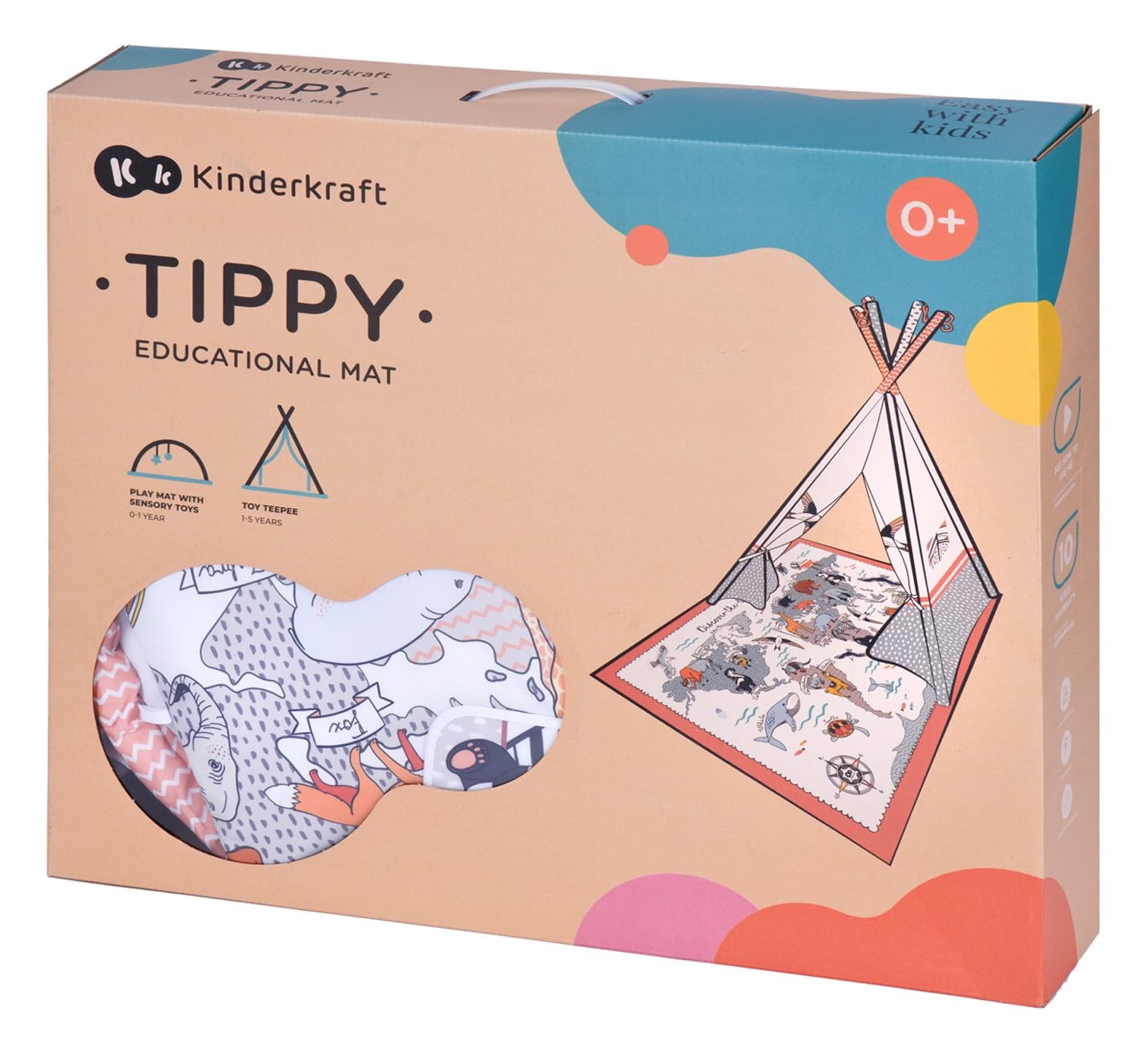 

Kinderkraft Mata edukacyjna 3w1 TIPPY