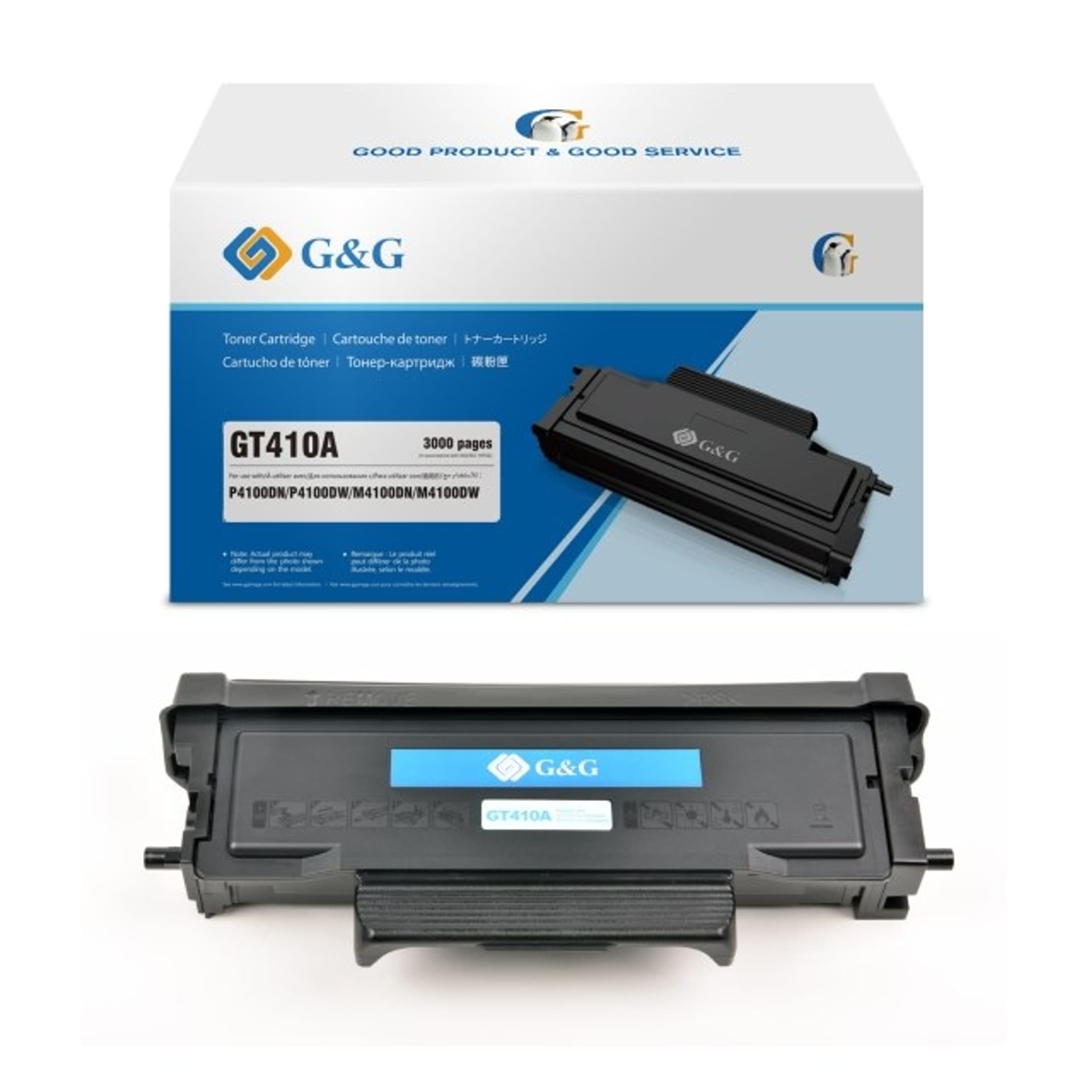 

G&G Toner GT410A, do drukarki G&G M4100DW + P4100DW (Wydajność 3 000 stron, Kolor Czarny)