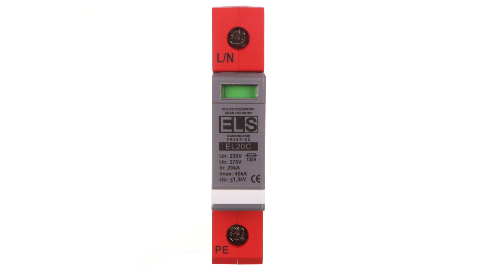 

Ogranicznik przepięć C Typ 2 1P 275V 40kA 1,3kV EL20C 1P
