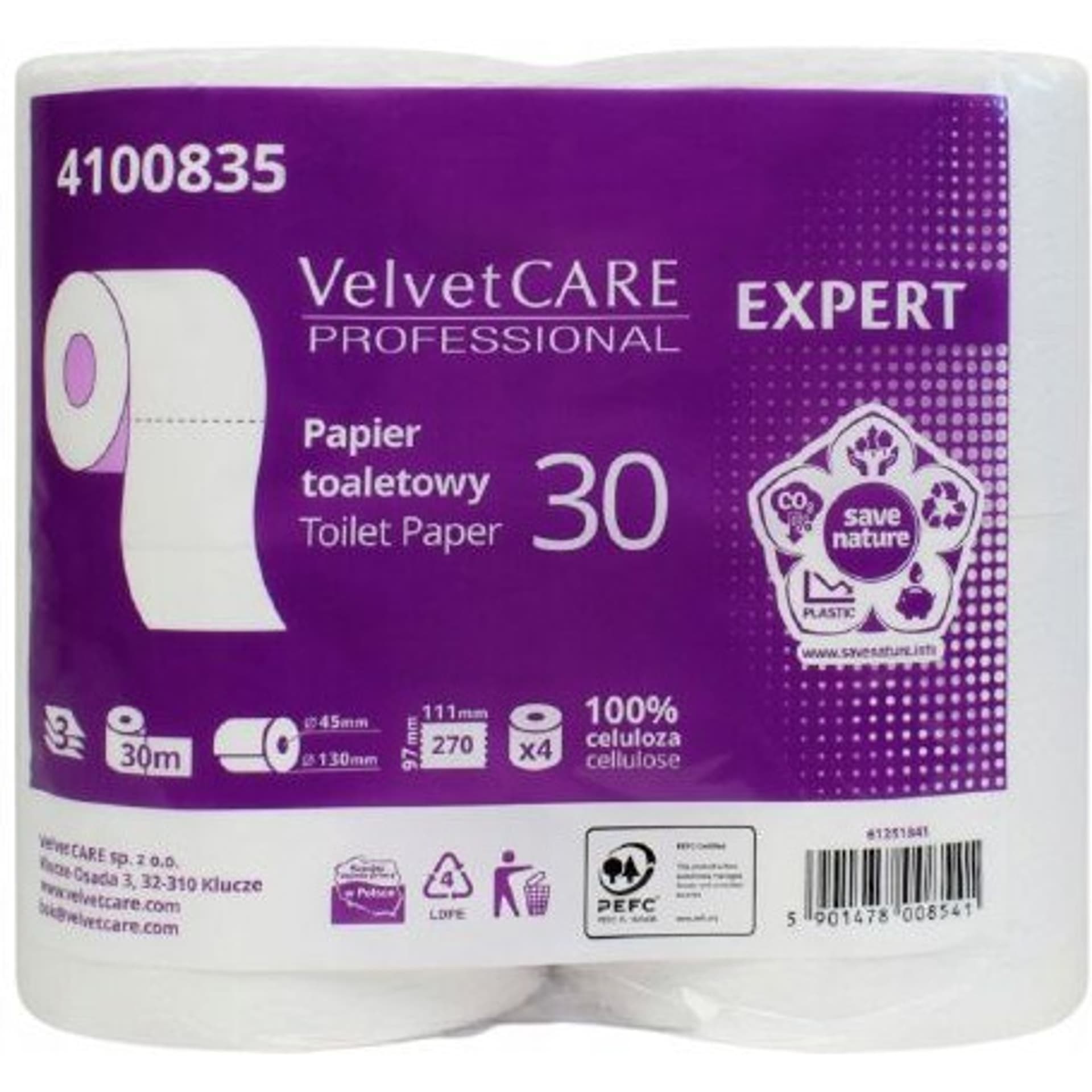 

Papier toaletowy Velvet Care Professional Expert (4 rolki) 4100835, 4 rolki) 410083