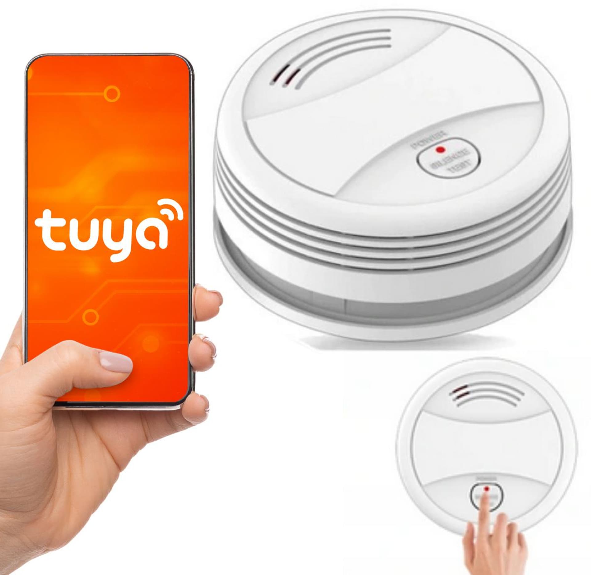 

Bezprzewodowy Czujnik detektor DYMU TUYA WIFI