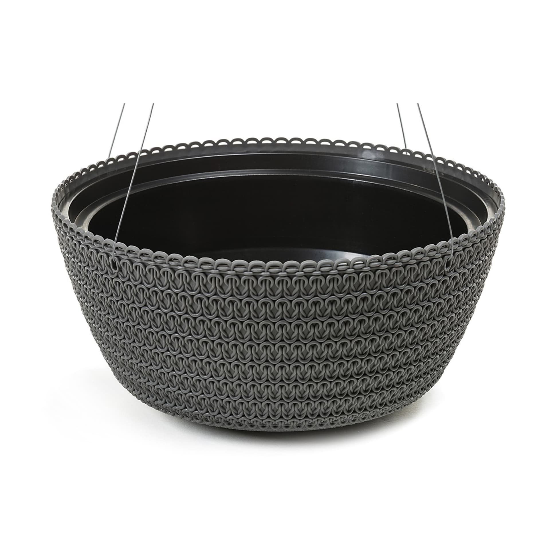 

Donica wisząca Fancy antracytowa 30xh15 cm