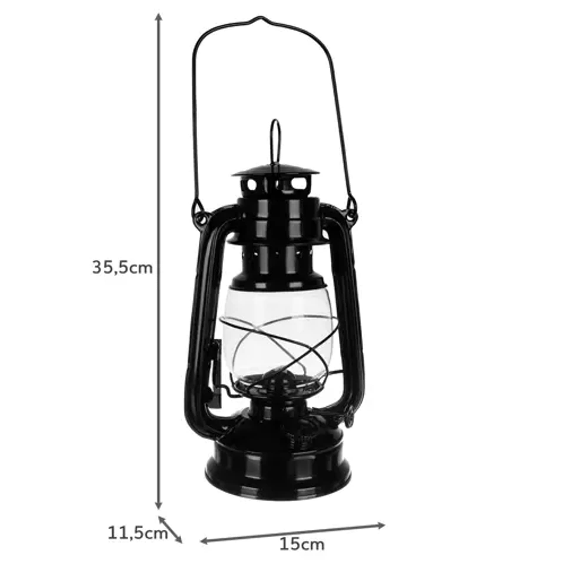 

Lampa naftowa czarna 24cm