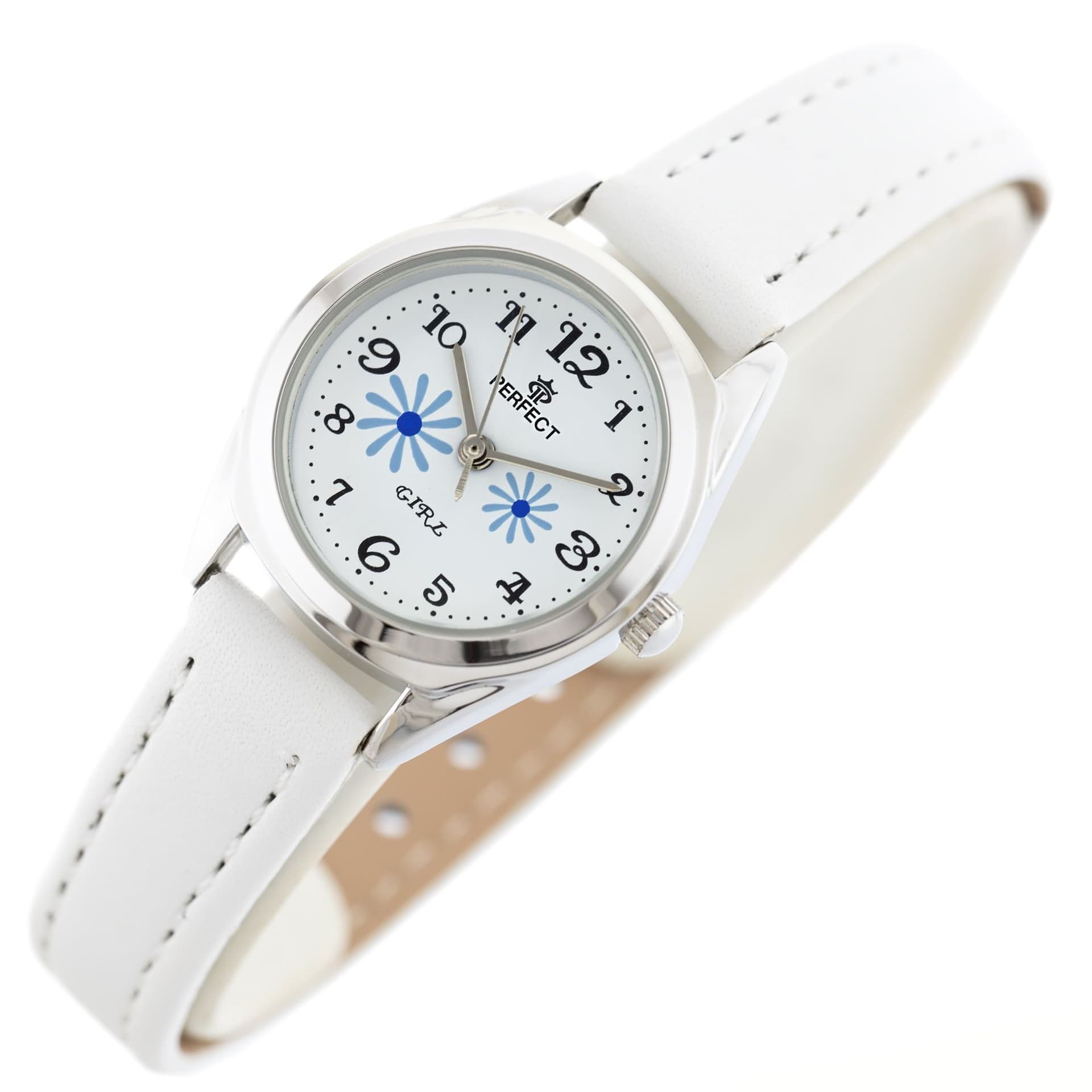 

ZEGAREK DZIECIĘCY PERFECT G195 - white/silver/blue (zp914e)