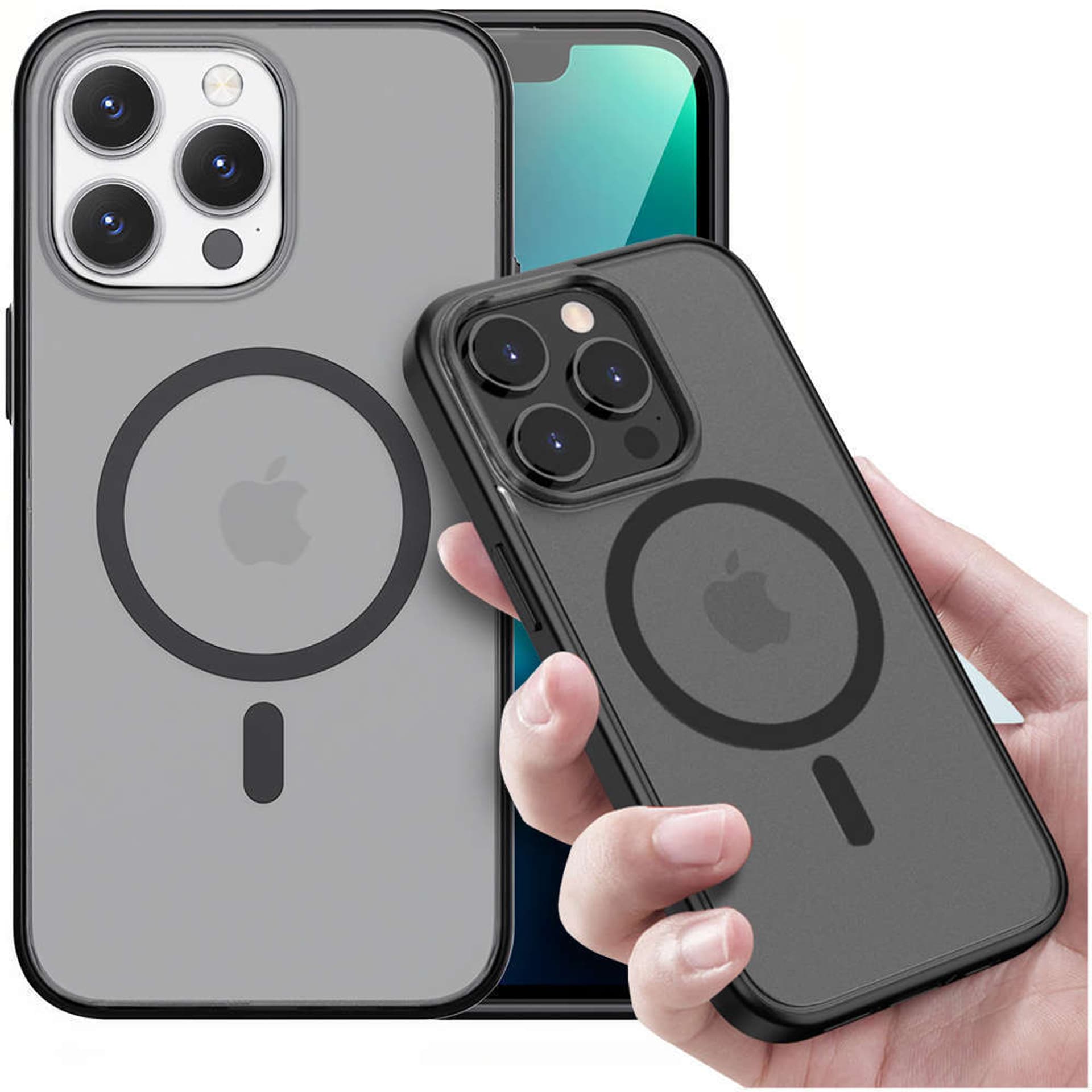 

Etui matowe na telefon Alogy MagMat Case do MagSafe obudowa ochronna do Apple iPhone 14 Pro Max Czarne