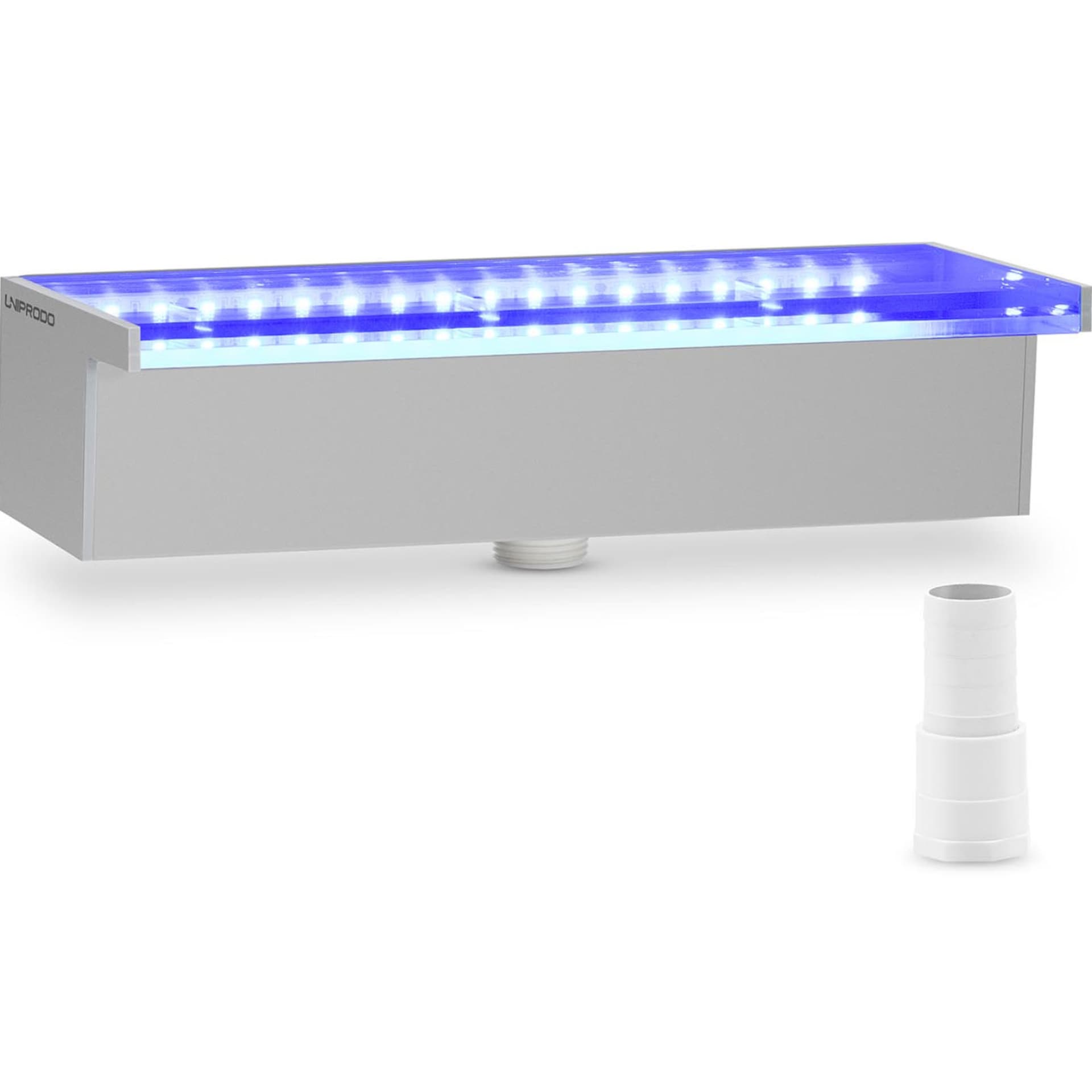

Wylewka wodospadowa kaskada ścienna do ogrodu stawu LED 30 cm wypływ 30 mm