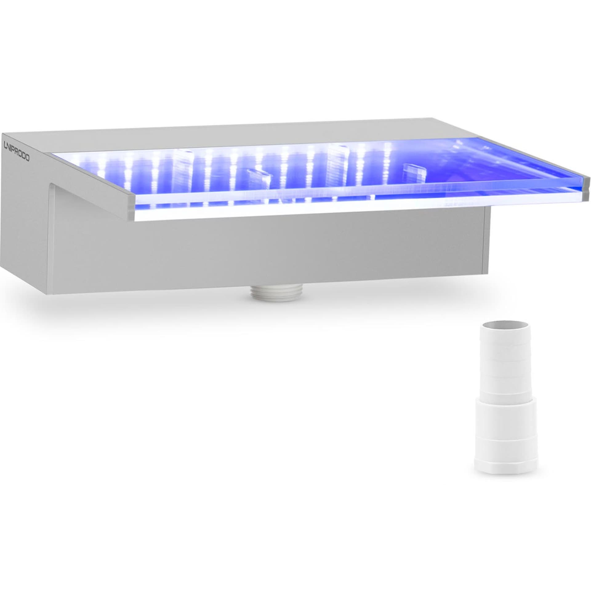 

Wylewka wodospadowa kaskada ścienna do ogrodu stawu LED 30 cm wypływ 135 mm