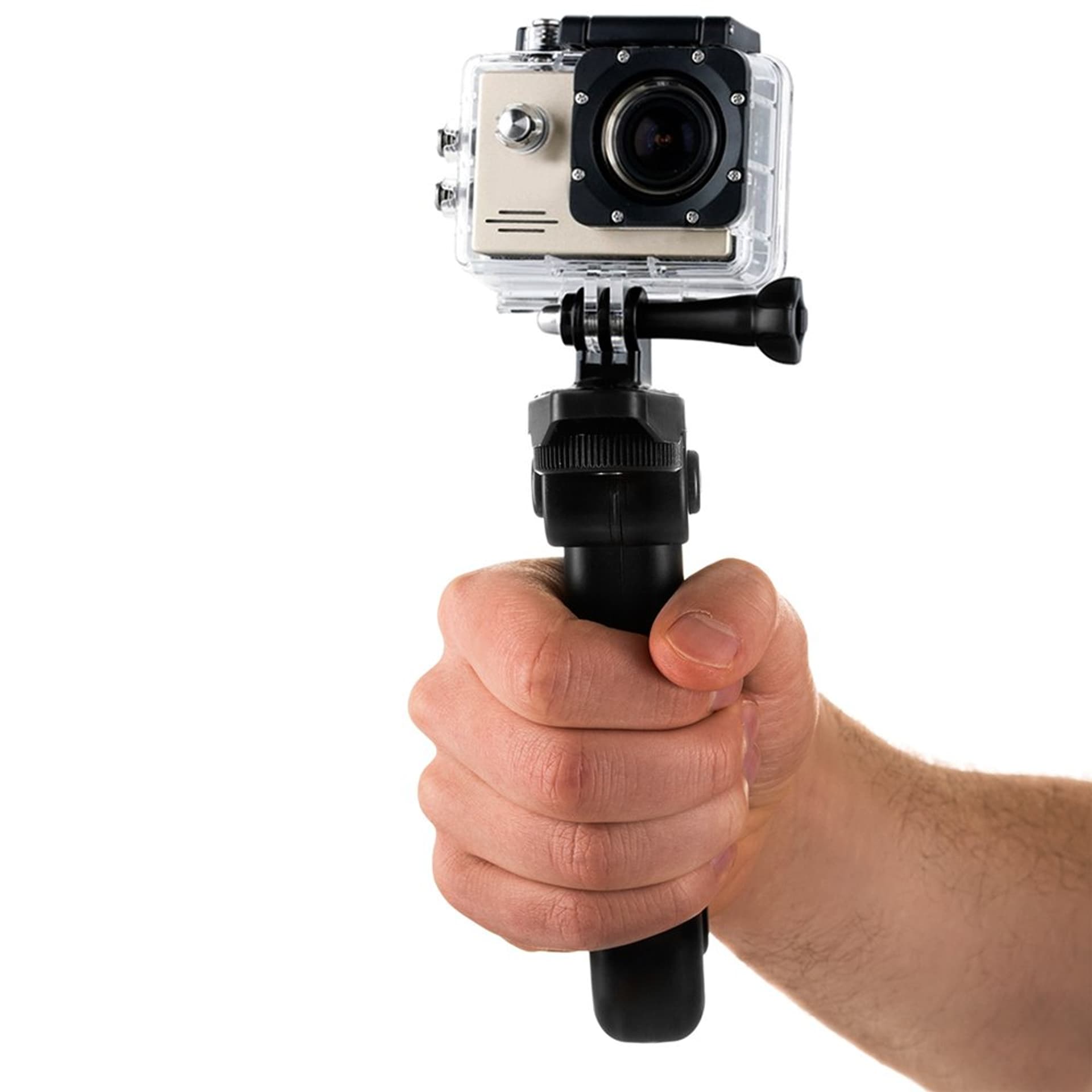 

Uchwyt z mini statywem do kamer sportowych GoPro SJCAM czarny
