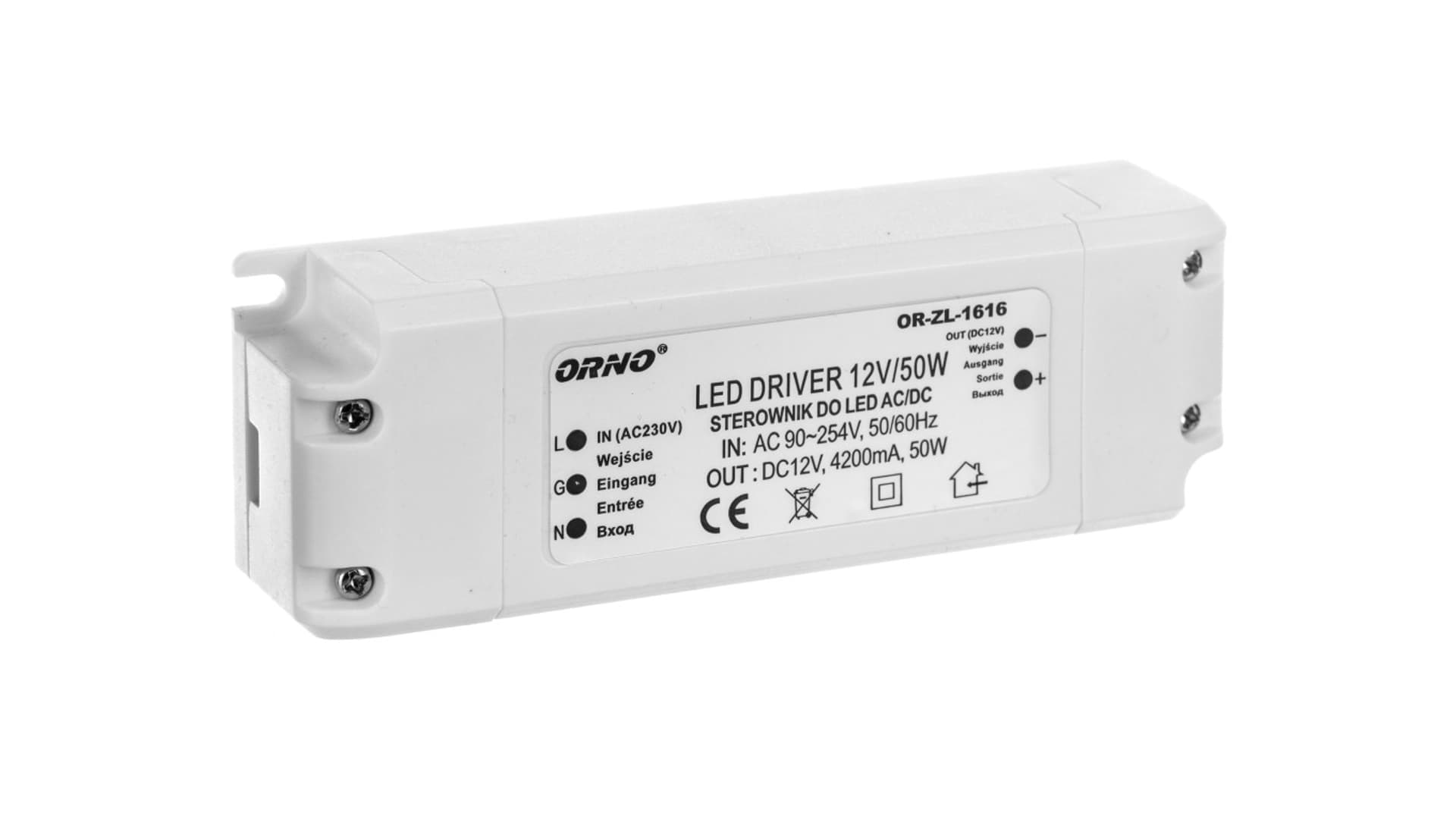

Zasilacz do LED 12VDC 50W, IP20