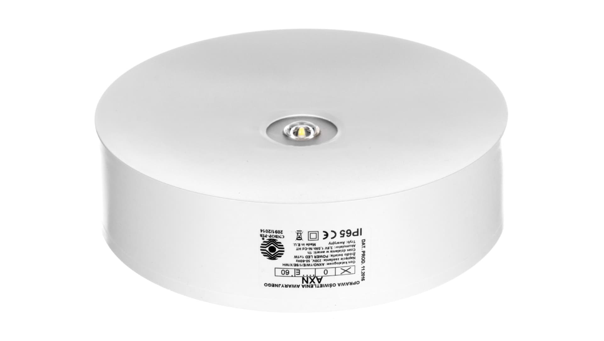 

Oprawa awaryjna AXN IP65 ECO LED 1W 125lm (opt. otwarta) 1h jednozadaniowa biała AXNO/1W/E/1/SE/X/WH, Opt. otwarta) 1h jednozadaniowa biała axno/1w/e/1/se/x/w