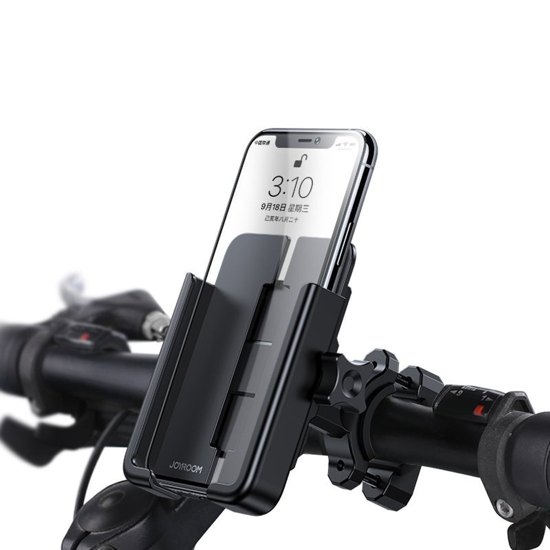 

Uchwyt na telefon na kierownicę roweru motoru czarny