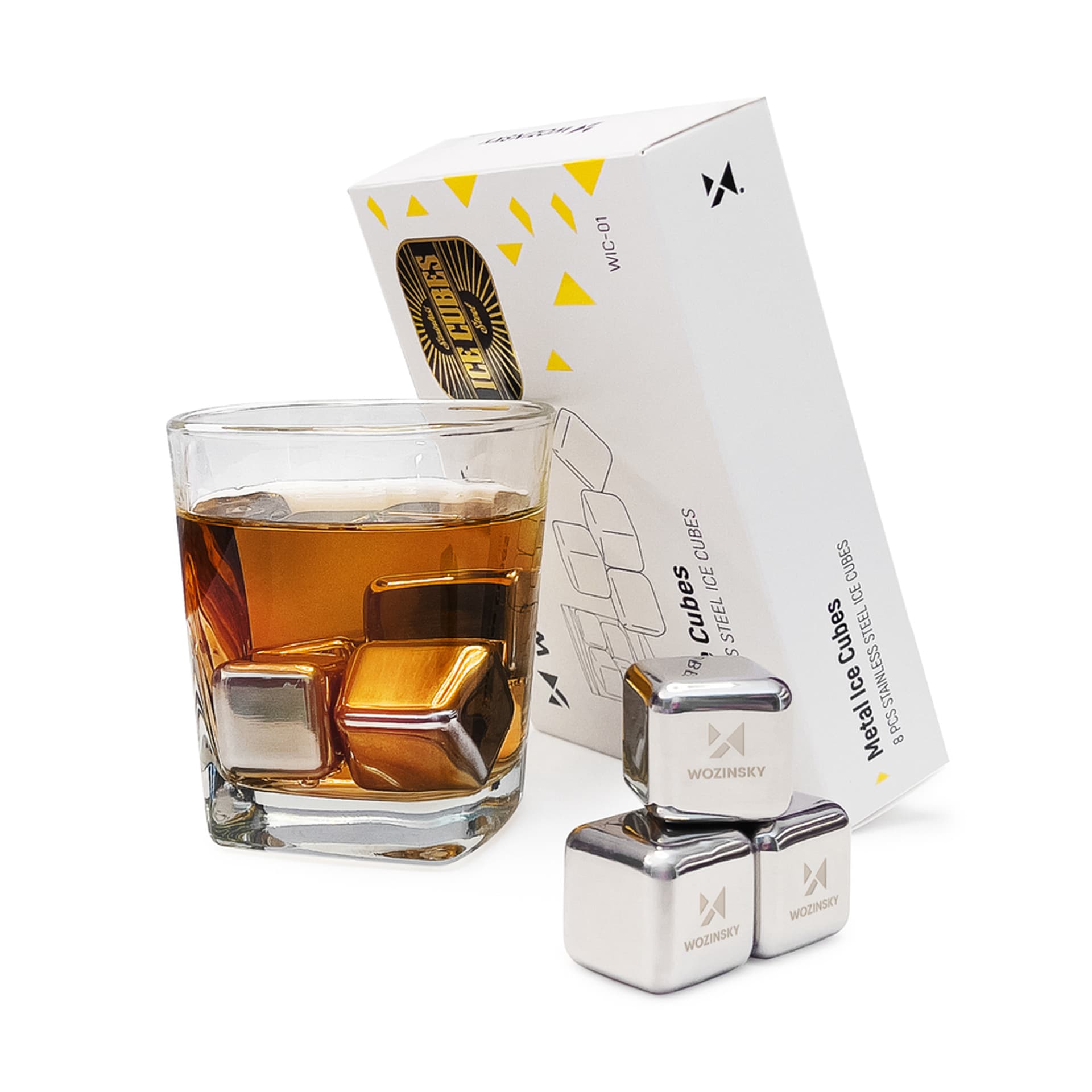 

Kostki lodu metalowe stalowe do napojów drinków