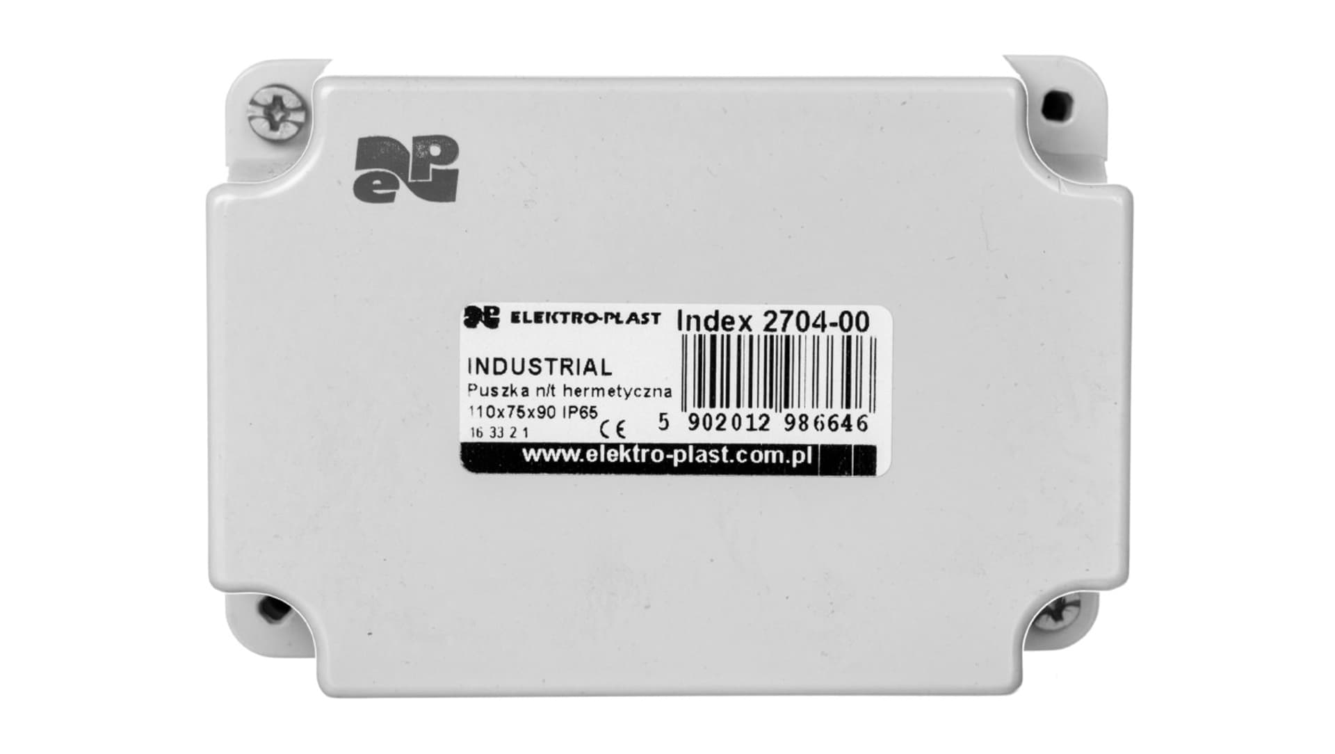 

INDUSTRIAL Puszka hermetyczna n/t 110x75x90 IP65 szara 2704-00
