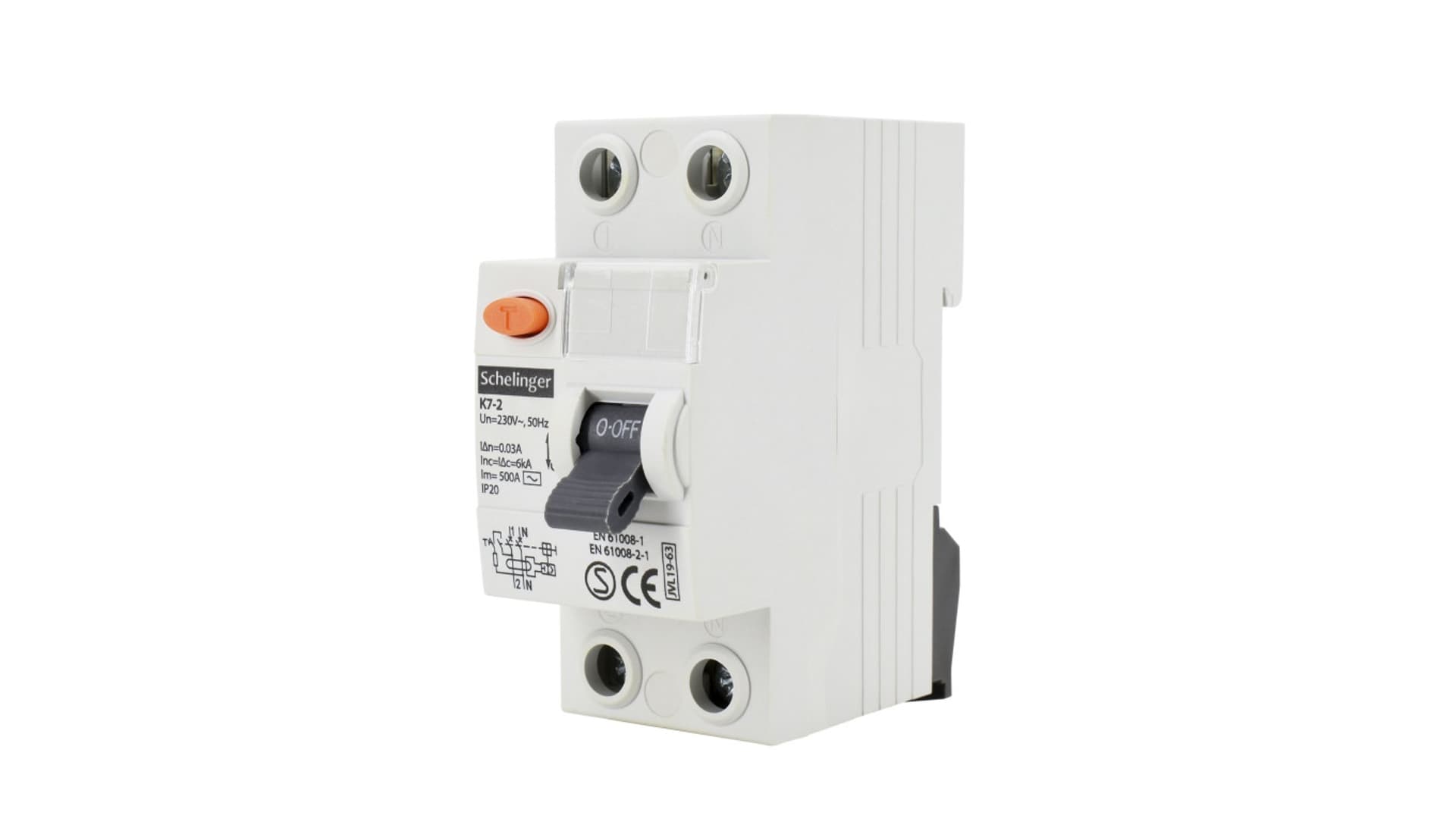 

WYŁĄCZNIK RÓŻNICOWOPRĄDOWY AC 2P 25A 30mA SCHELINGER A03-K7-2-25-030