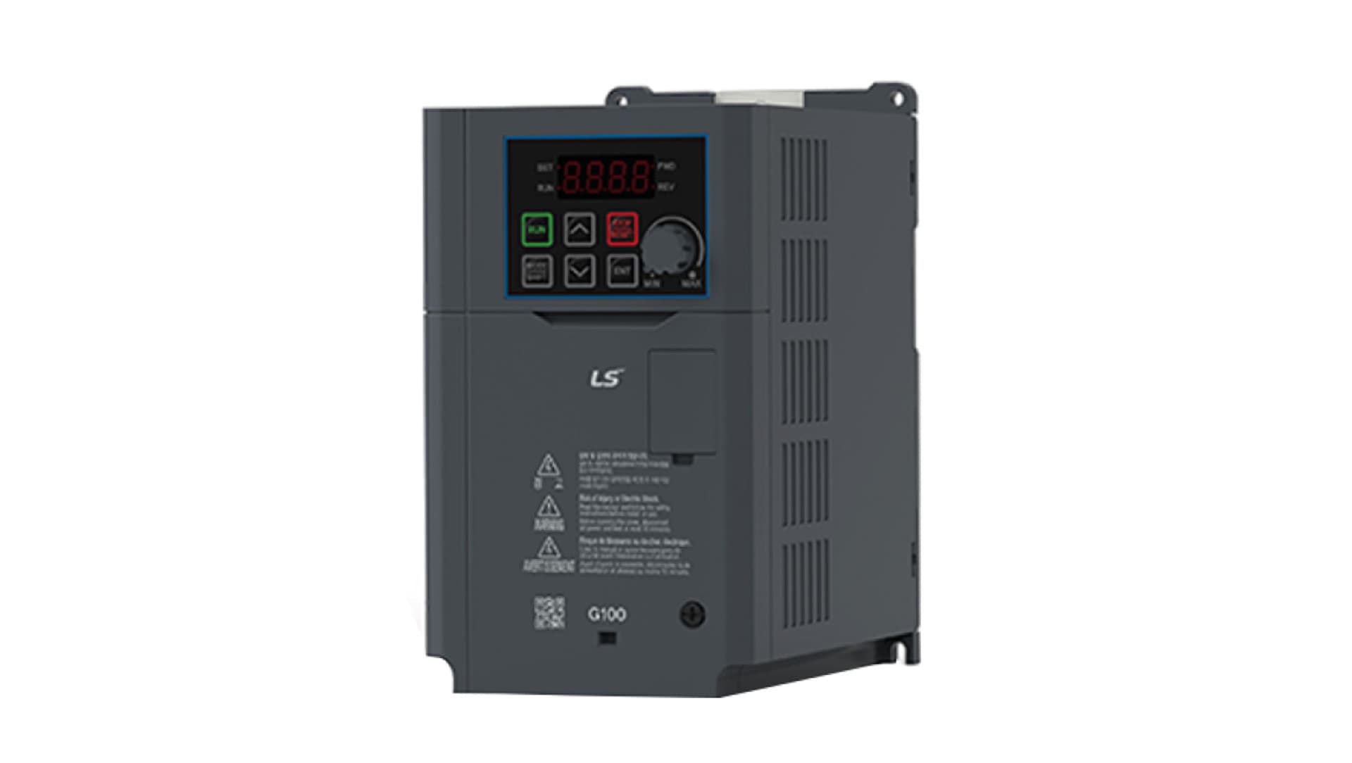 

Przemiennik częstotliwości LSIS serii G100 22kW 3x400V AC filtr EMC C3 klawiatura LED LV0220G100-4EOFN
