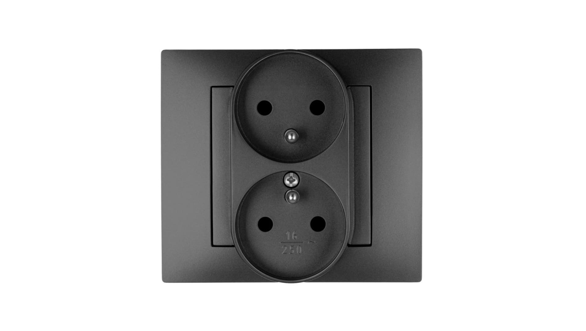 

Vestra Gniazdo podwójne 2x2P+Z modułowe bez ramki podtynkowe IP20 czarny 3843-19