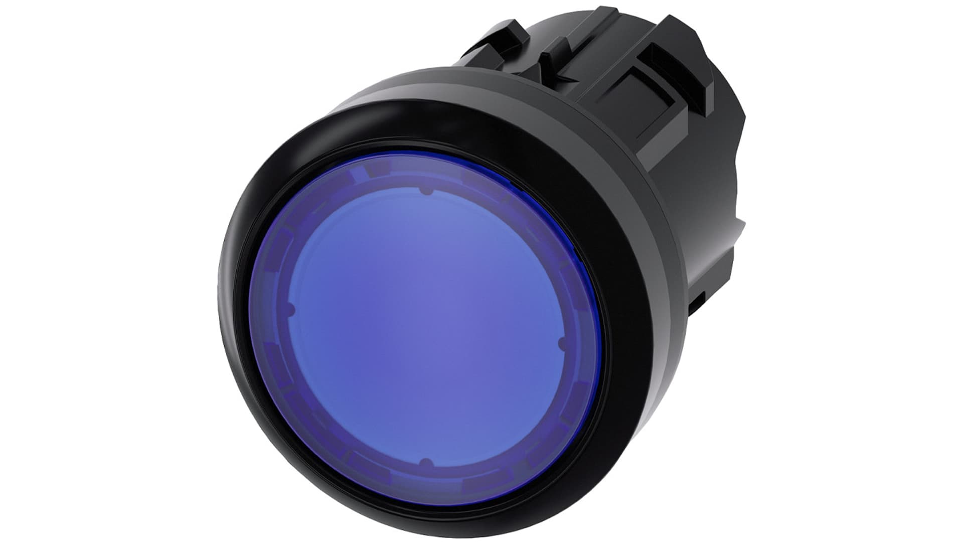 

Lampka sygnalizacyjna 22mm okrągła tworzywo niebieski płaski Przycisk zablokowany jako sygnal 3SU1001-0AD50-0AA0