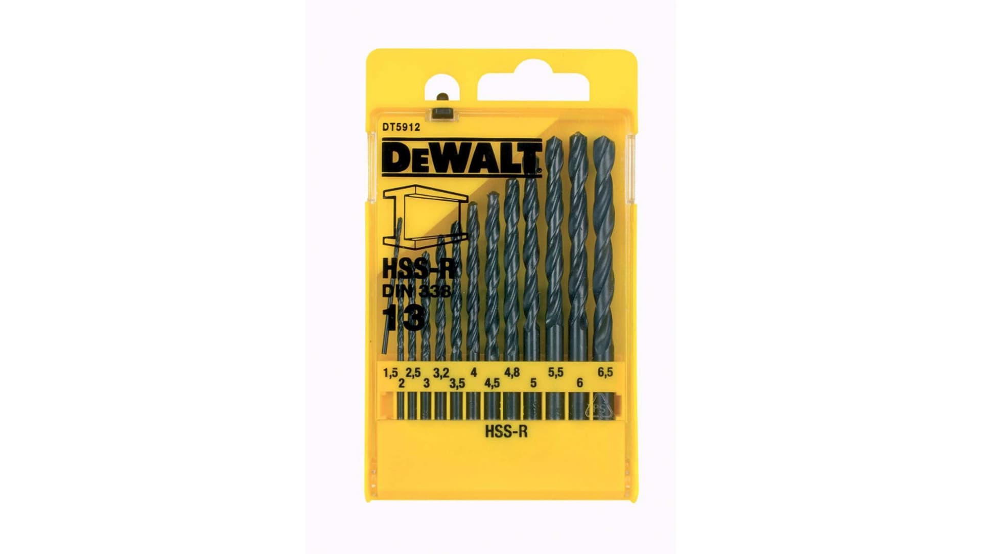 

Zestaw wierteł do metalu HSS-G DIN 339 1.5-6.5mm DT5912-QZ