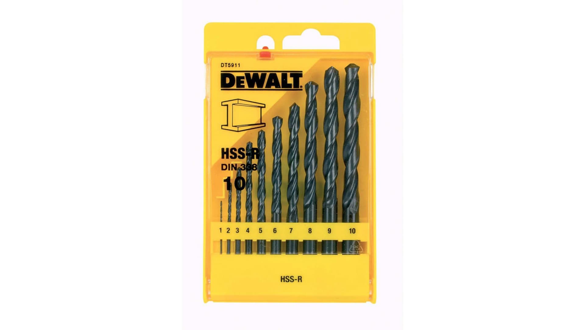 

Zestaw wierteł do metalu HSS-G DIN 338 1-10mm DT5911-QZ