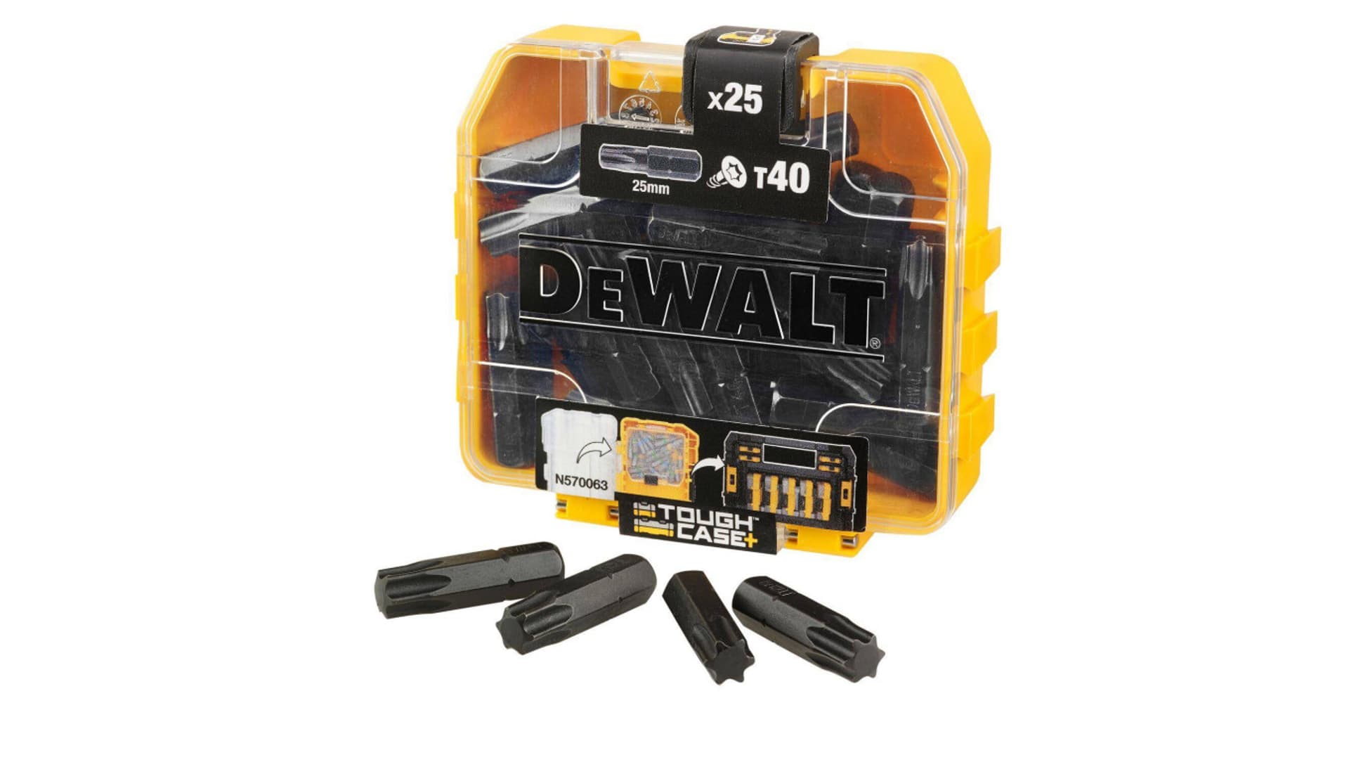 

Zestaw bitów TORX T40 25mm, DT70559T-QZ /25szt./
