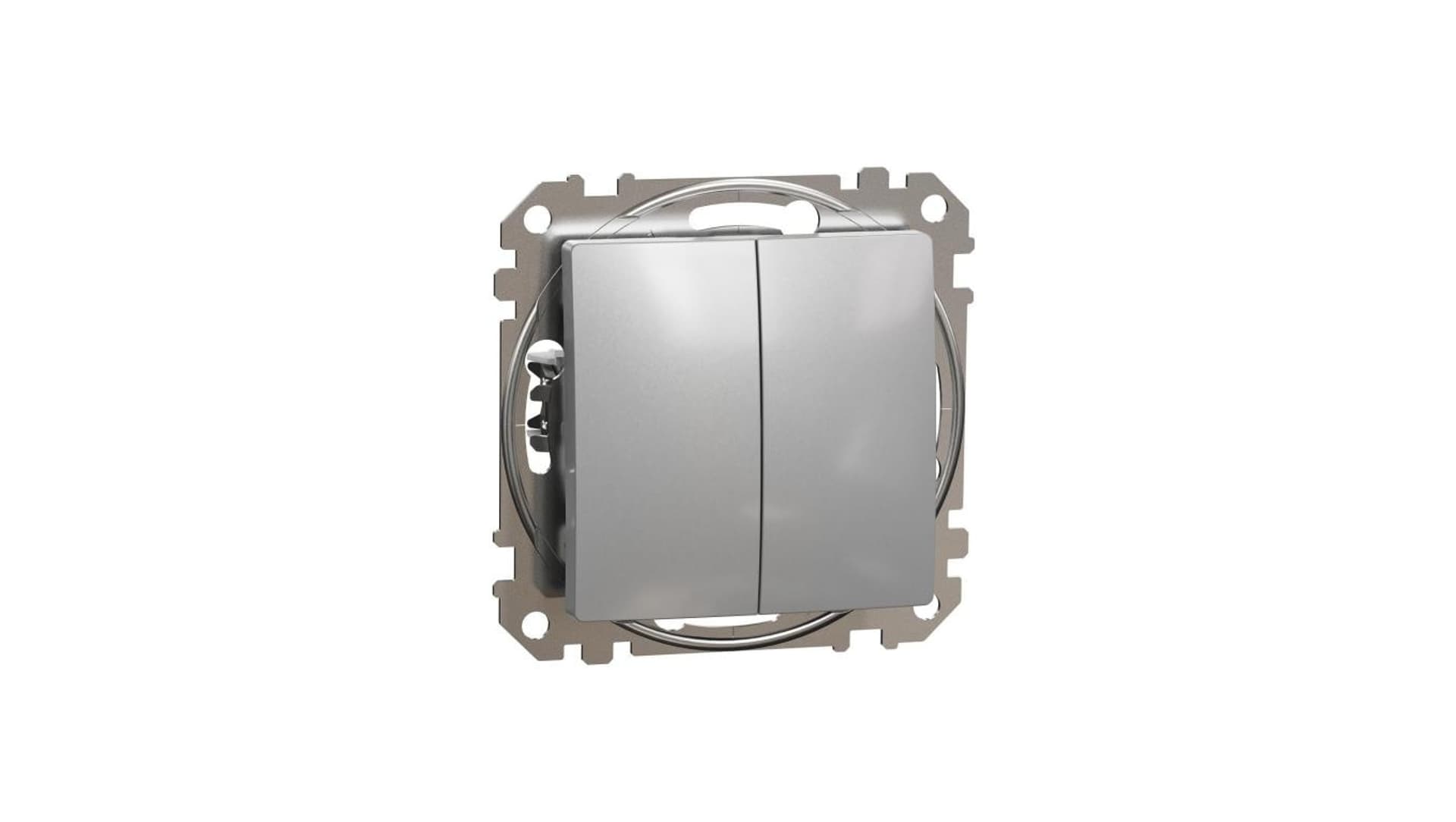 

Schneider Electric, Sedna Design i Elements, Łącznik podwójny schodowy, srebrne aluminium, SDD113108