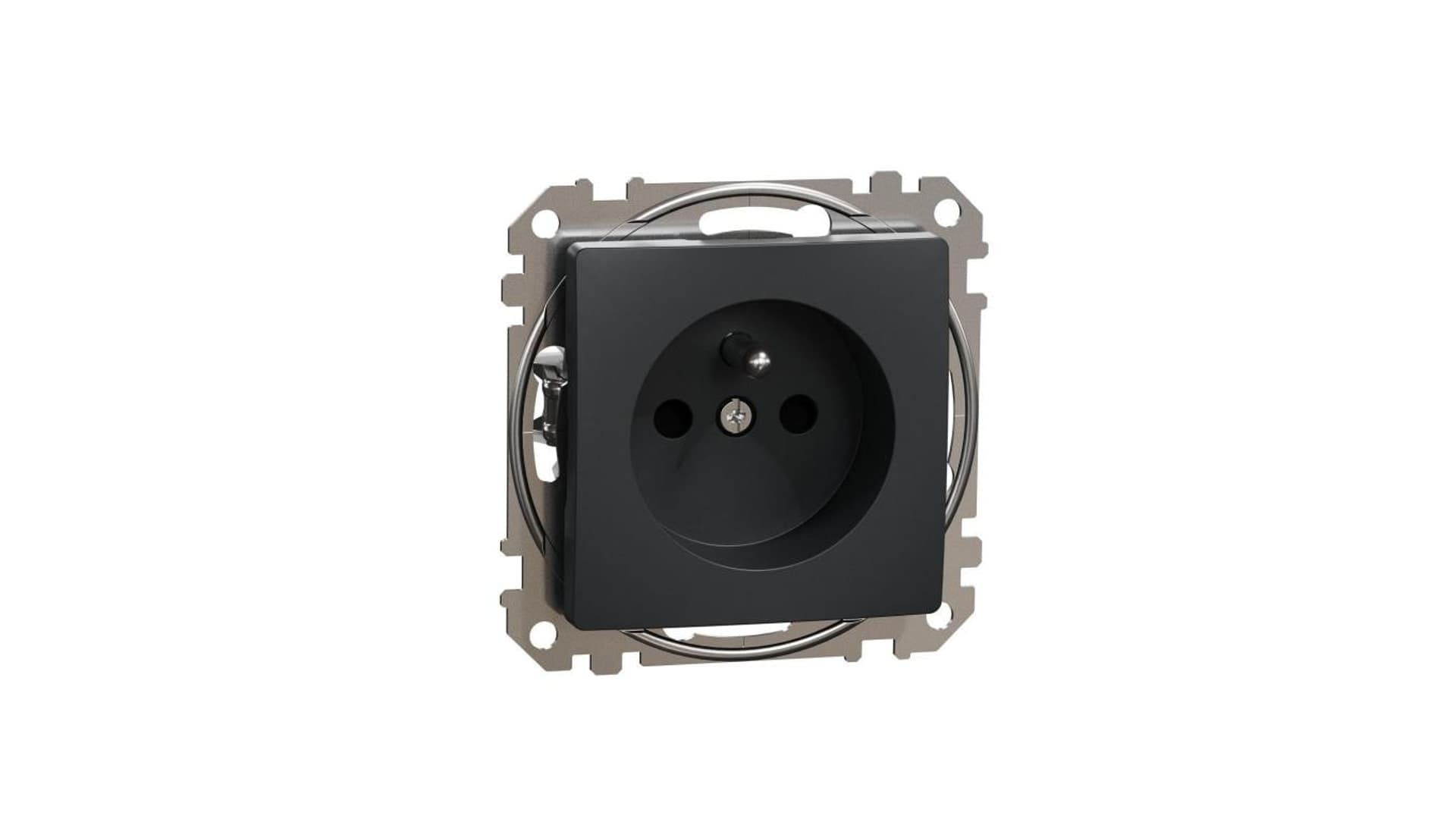 

Schneider Electric, Sedna Design i Elements, Gniazdo zasilające 2P+PE z przesłonami torów prądowych, czarny antracyt, SDD114011