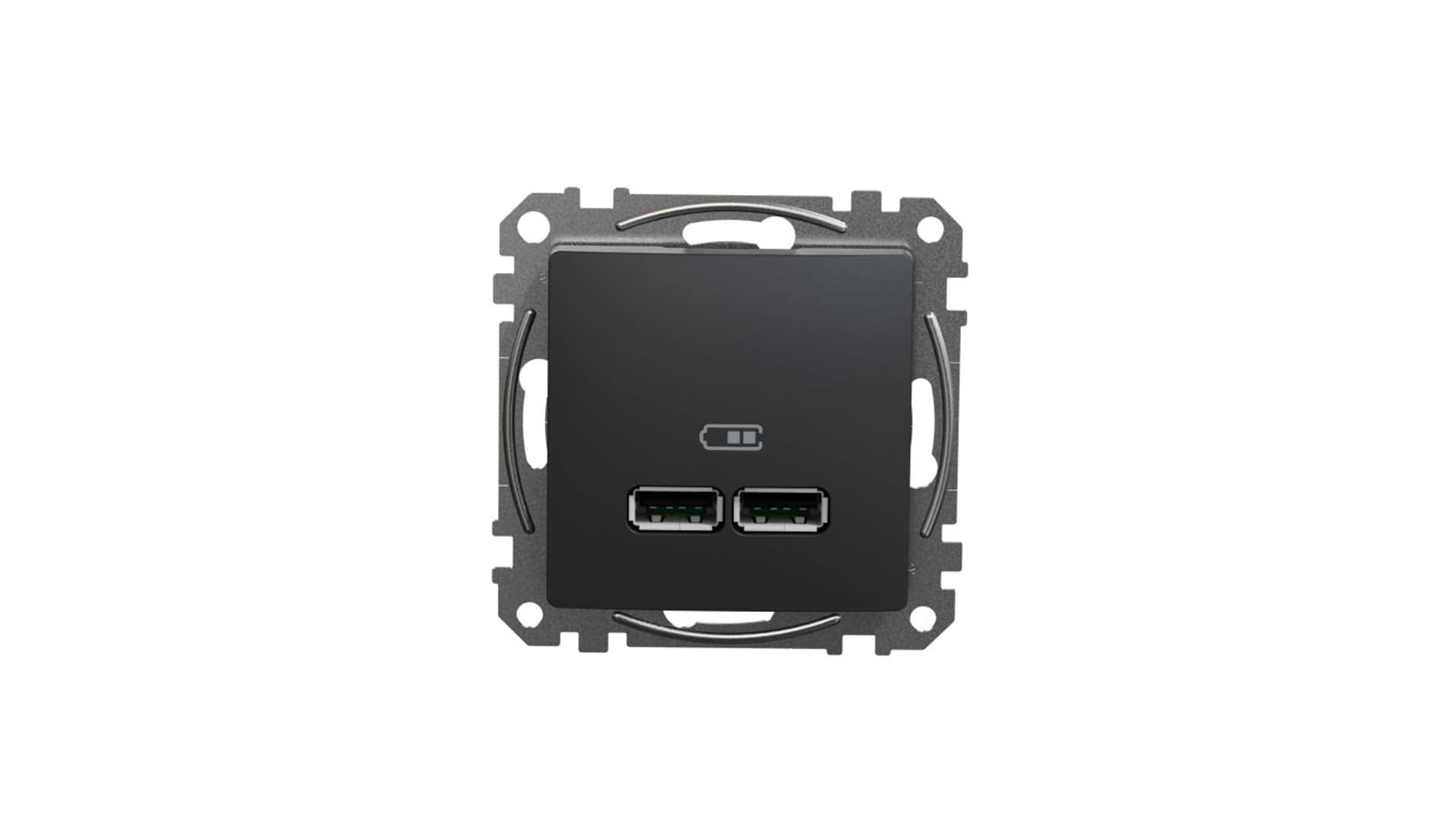 

Schneider Electric, Sedna Design i Elements, Gniazdo ładowania USB typ A+C 2,4A, czarny antracyt, SDD114402