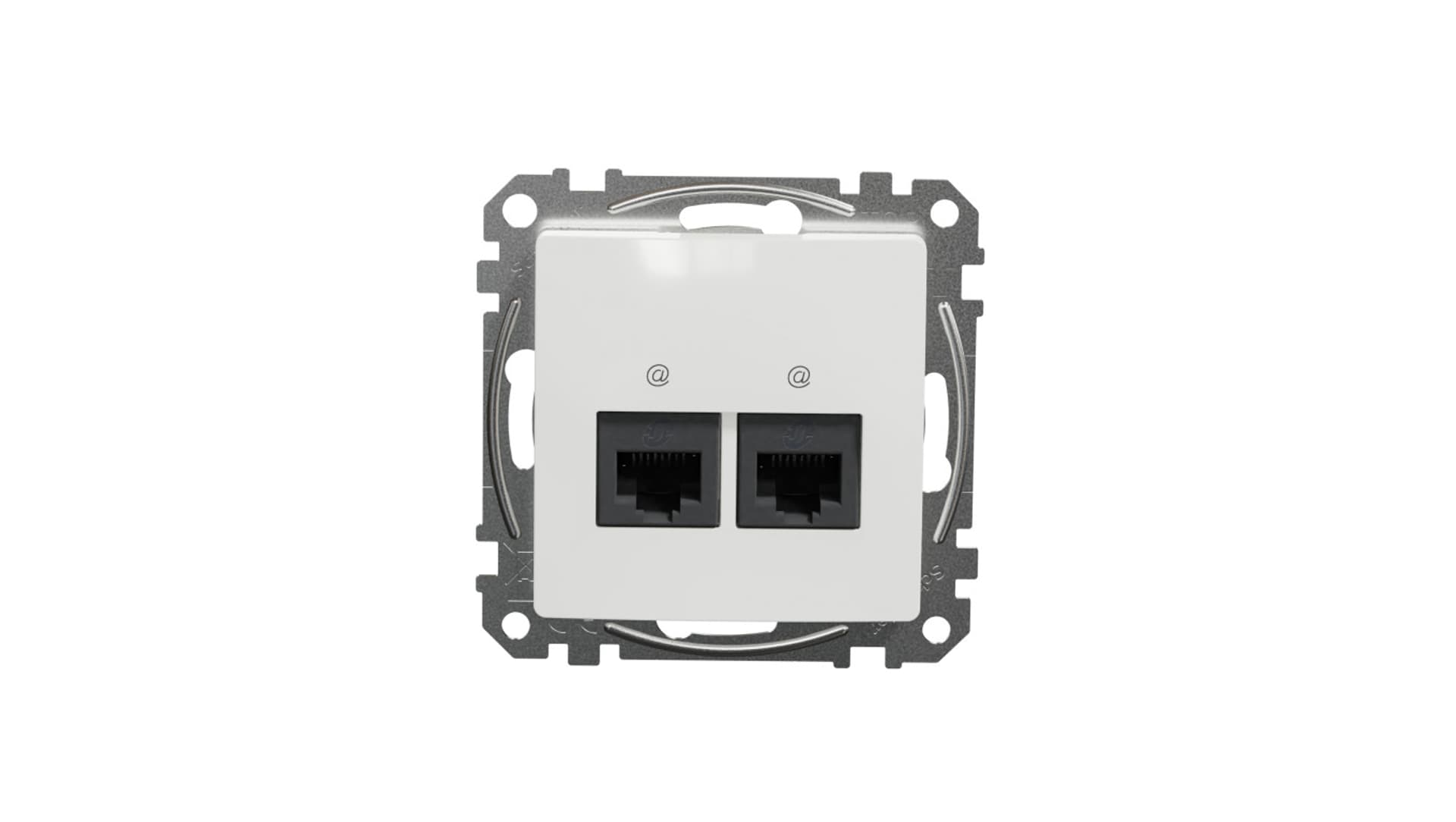 

Schneider Electric, Sedna Design i Elements, Gniazdo komputerowe podwójne RJ45 kat. 6 UTP, białe, SDD111462