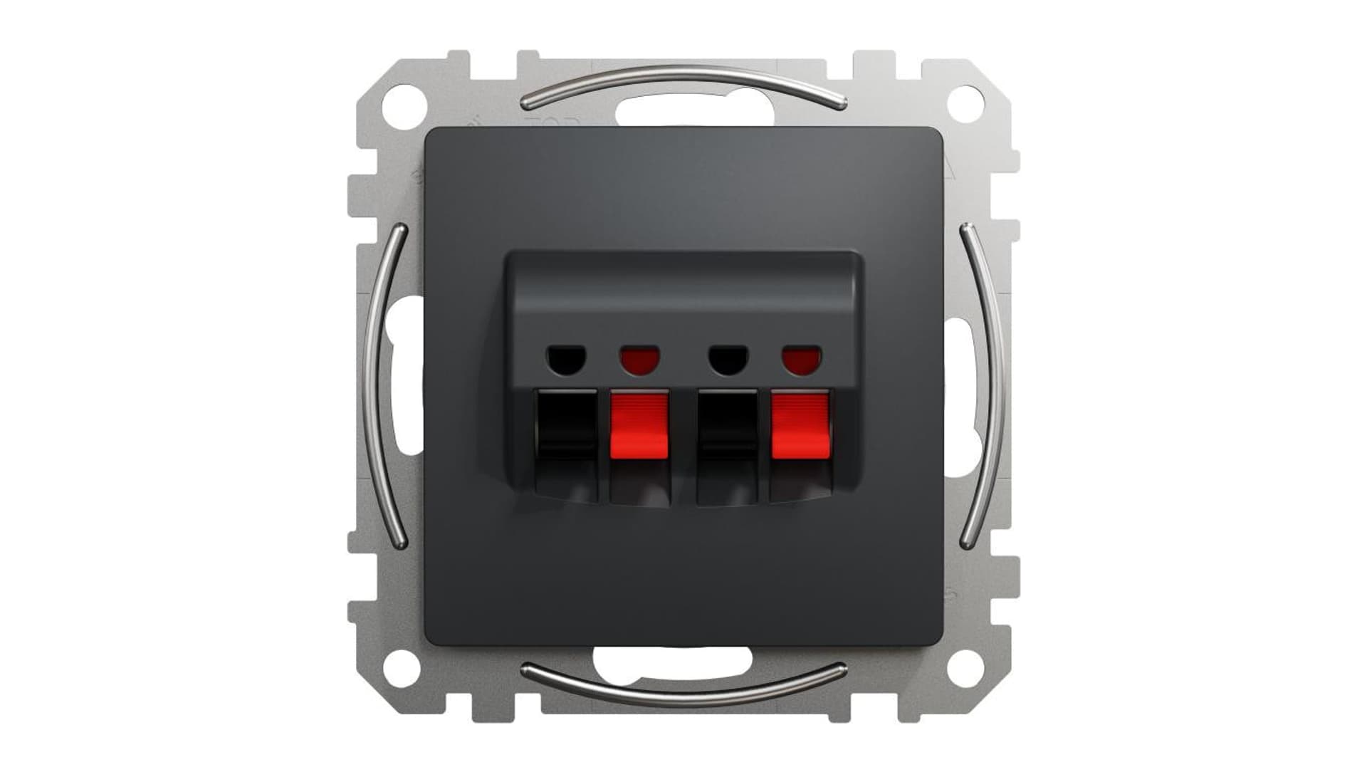 

Schneider Electric, Sedna Design i Elements, Gniazdo głośnikowe podwójne, czarny antracyt, SDD114411