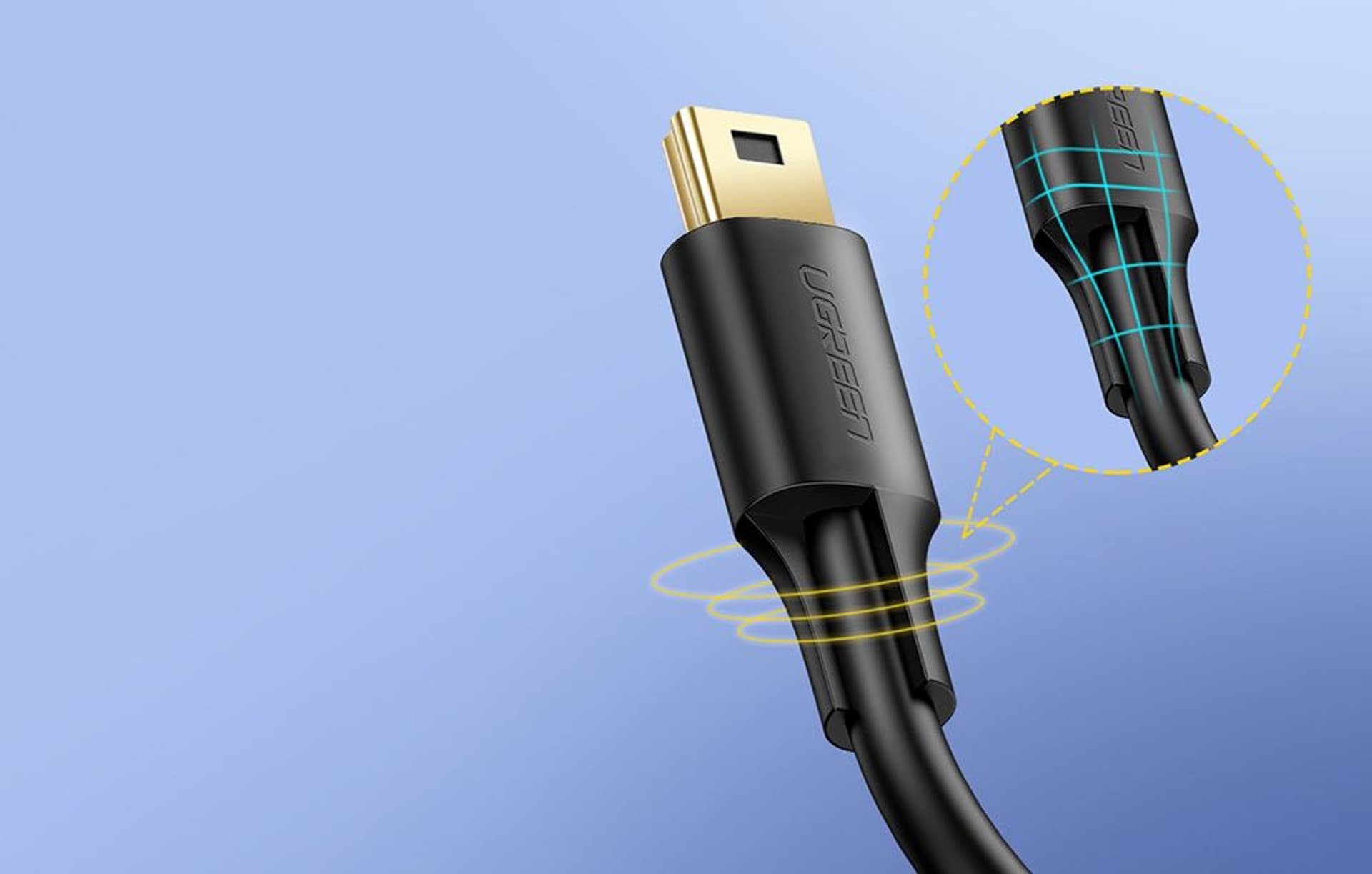 

Kabel USB do Mini USB UGREEN US132, 2m (czarny)