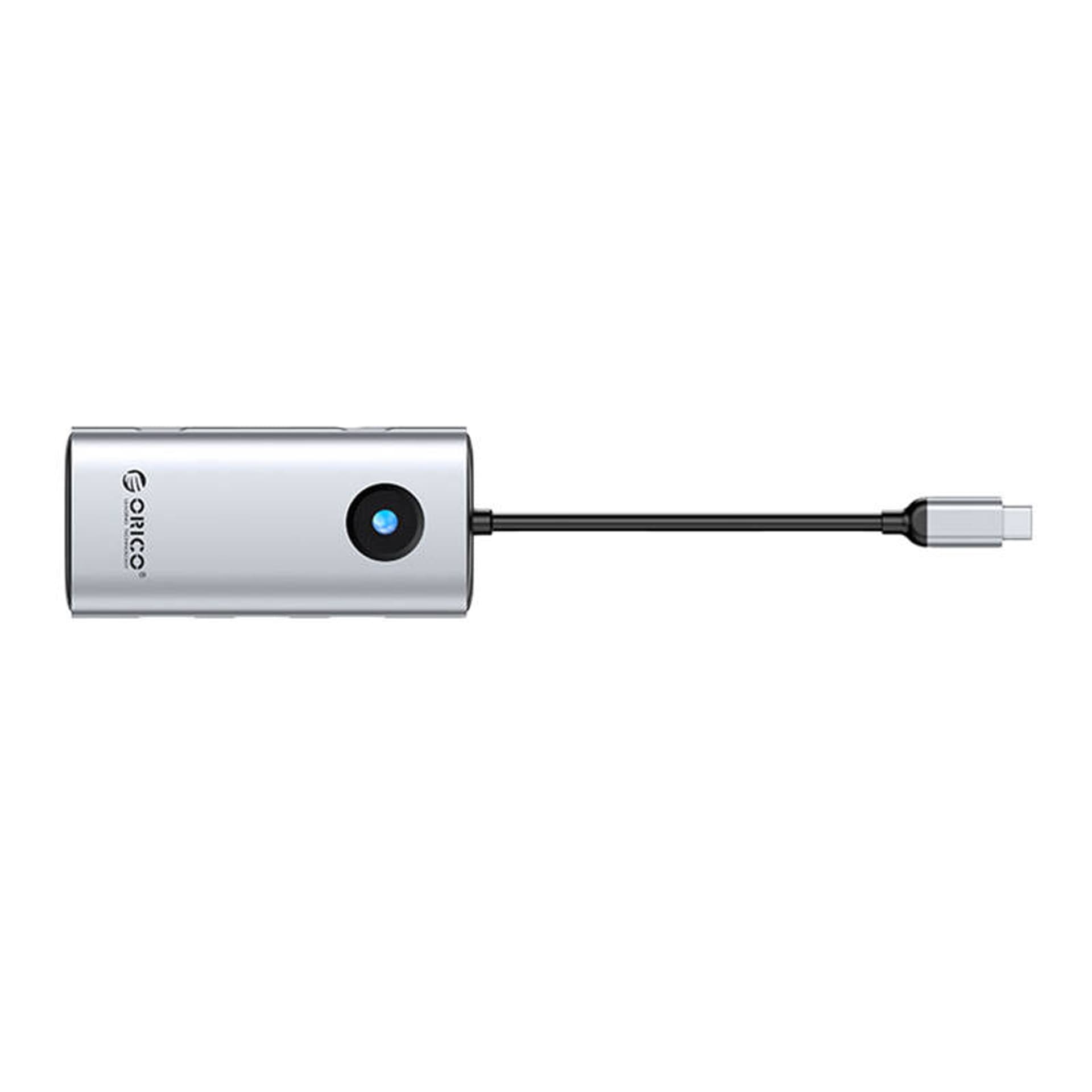 

Stacja dokująca HUB 6w1 Orico USB-C, HDMI, 3xUSB (srebrna)