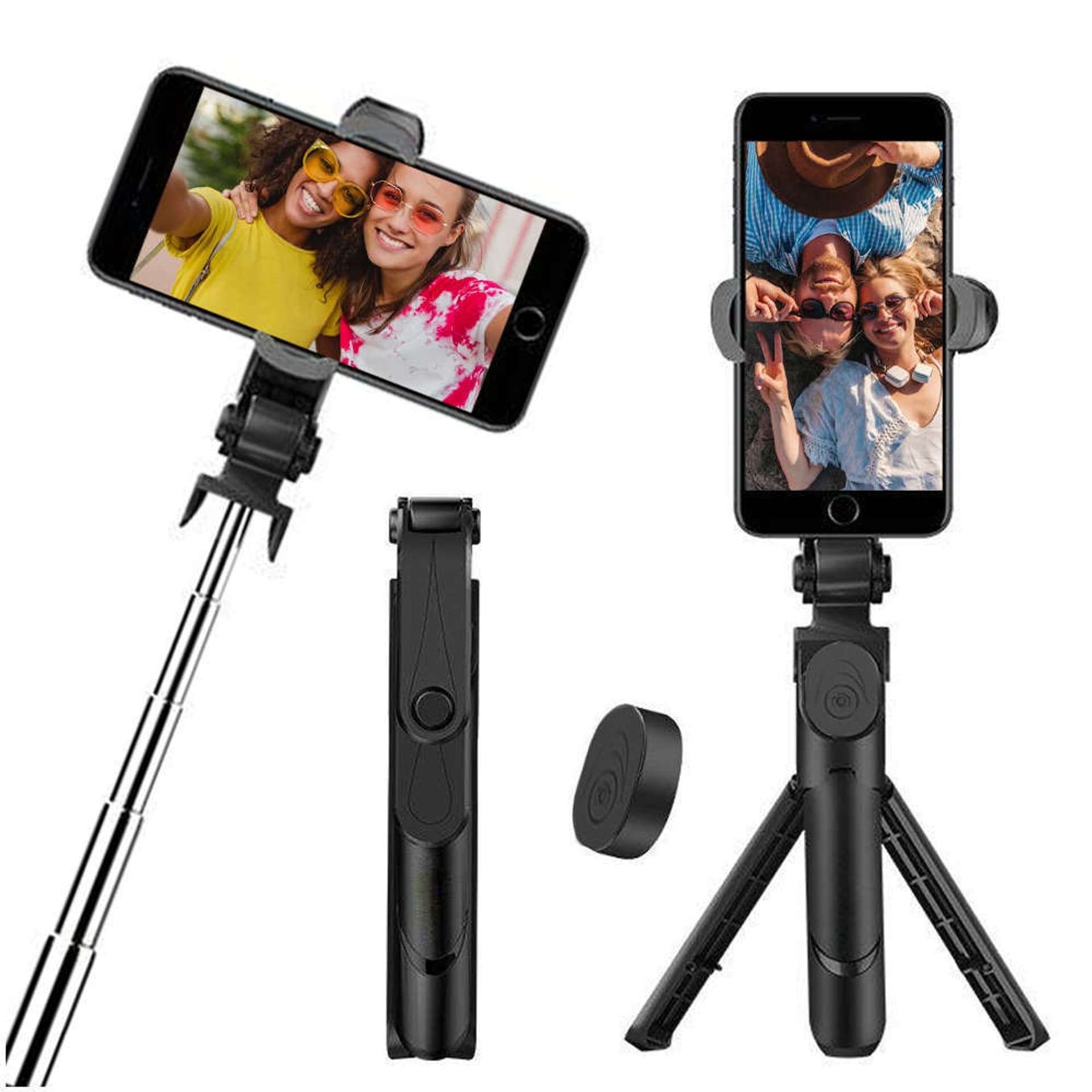 

Selfie stick statyw Tripod uchwyt na telefon Alogy Trójnóg kijek do zdjęć selfie pilot Bluetooth 360 Czarny