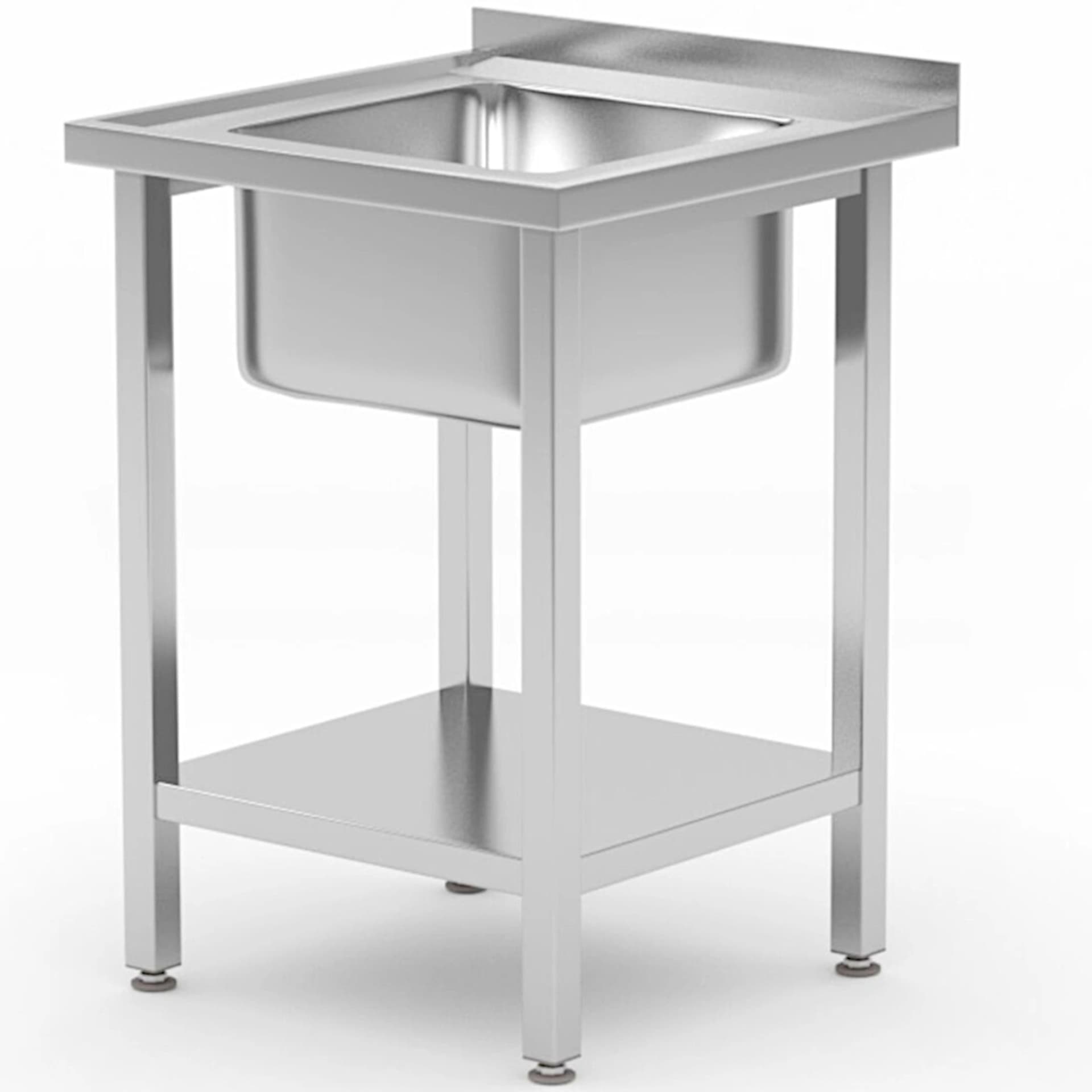 

Basen zlew jednokomorowy z półką Budget Line STAL 600 x 600 x 850 cm - Hendi 816806