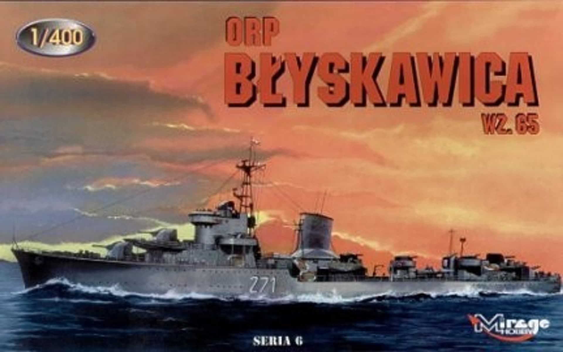 

Model plastikowy ORP Błyskawica wz. 65