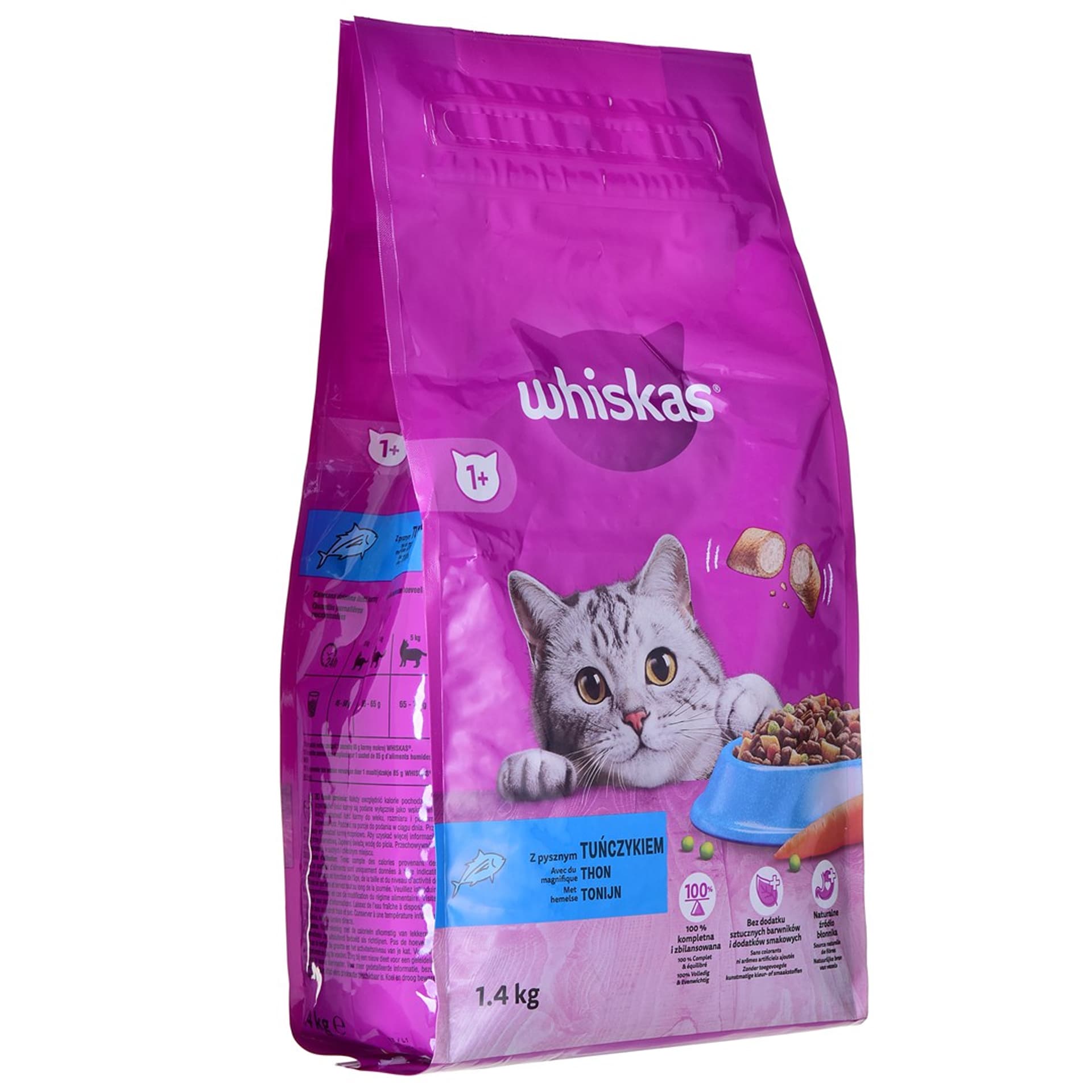 

WHISKAS Tuńczyk z warzywami 1,4kg - sucha karma dla kota