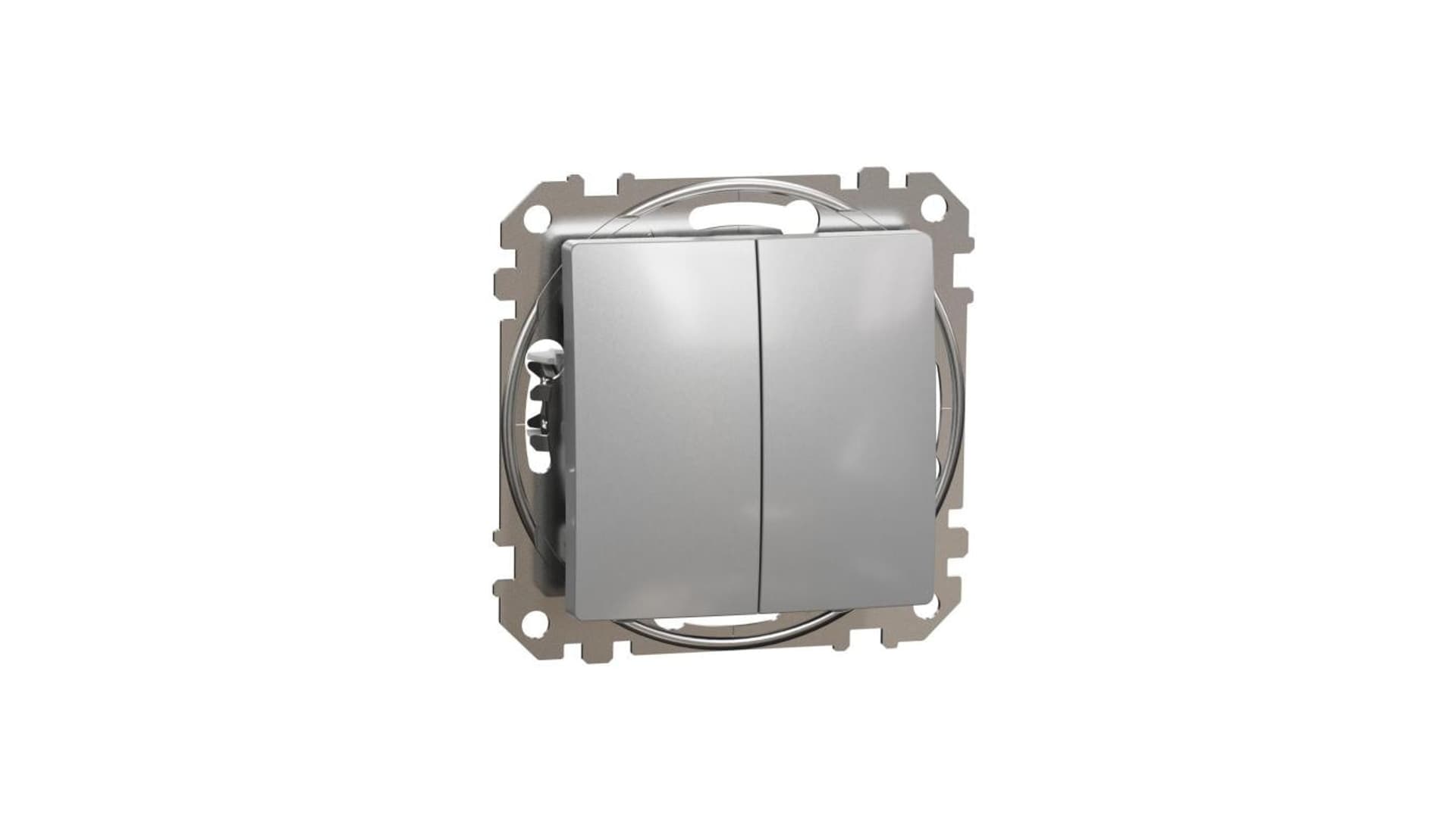 

Schneider Electric, Sedna Design i Elements, Przycisk podwójny, srebrne aluminium, SDD113118