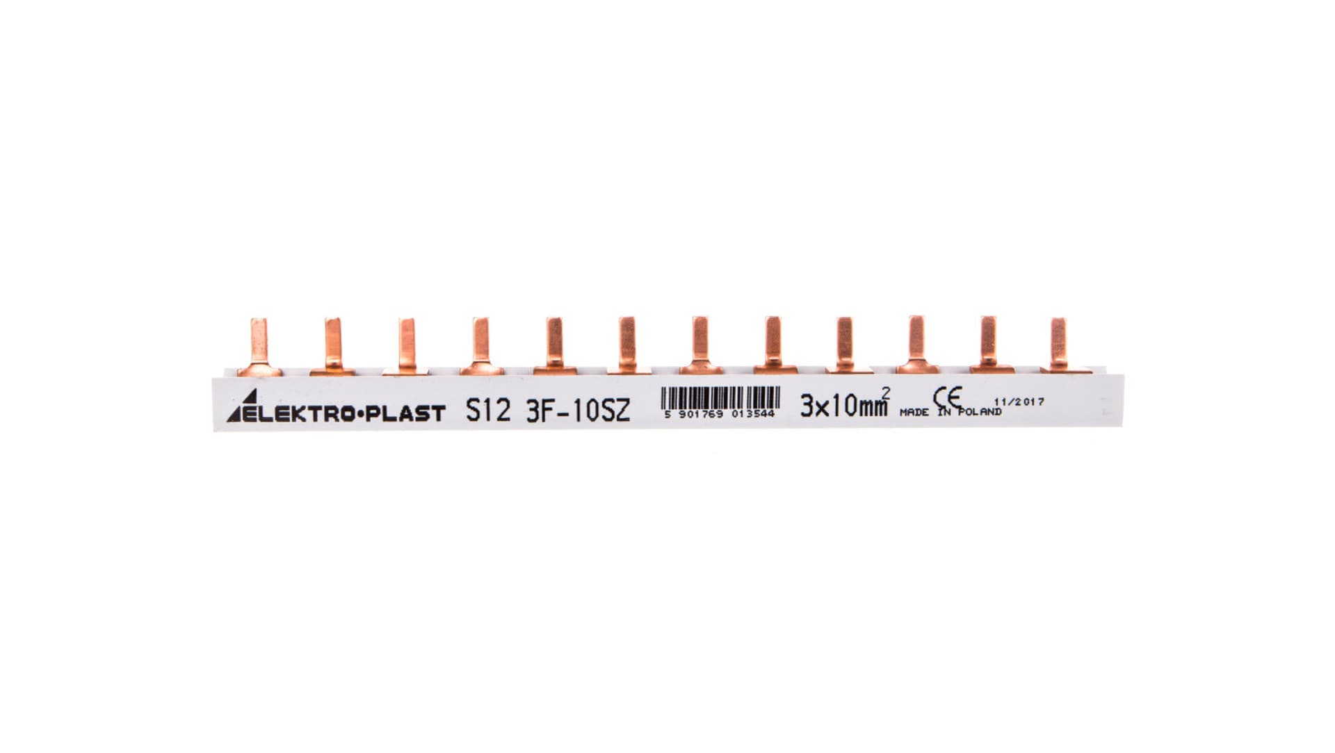 

Szyna prądowa typu PIN 3P 10mm2 63A 12 pinów IZS10/3F/12 45.222