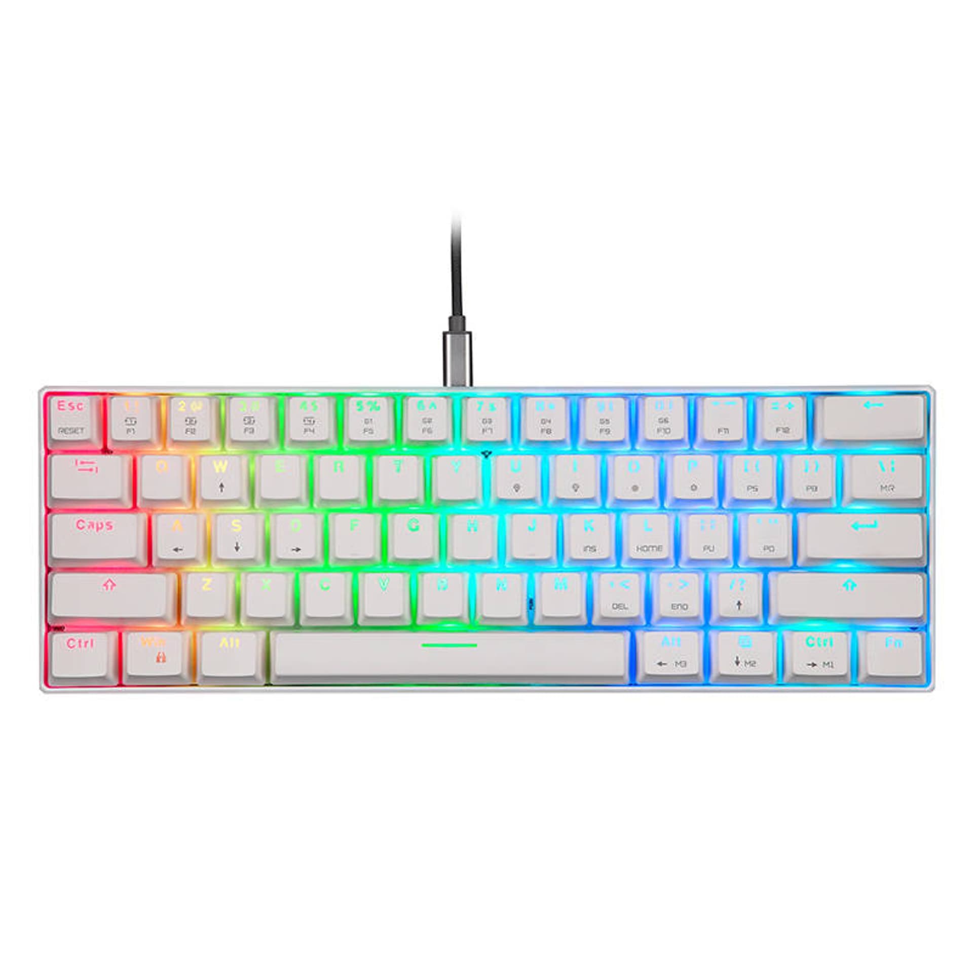 

Klawiatura mechaniczna Motospeed CK61 RGB (biała)