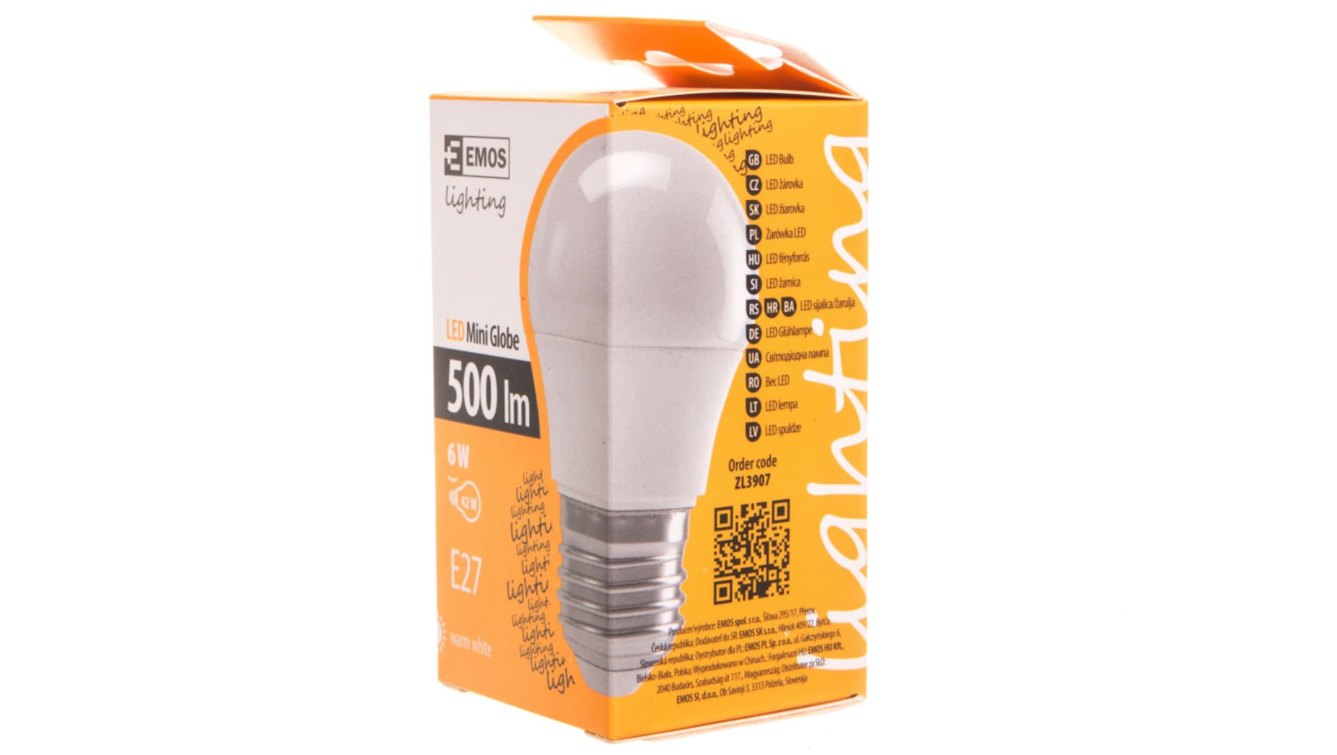 

Żarówka LED 6W E27 500lm 3000K MINI GLOBE BASIC ZL3907