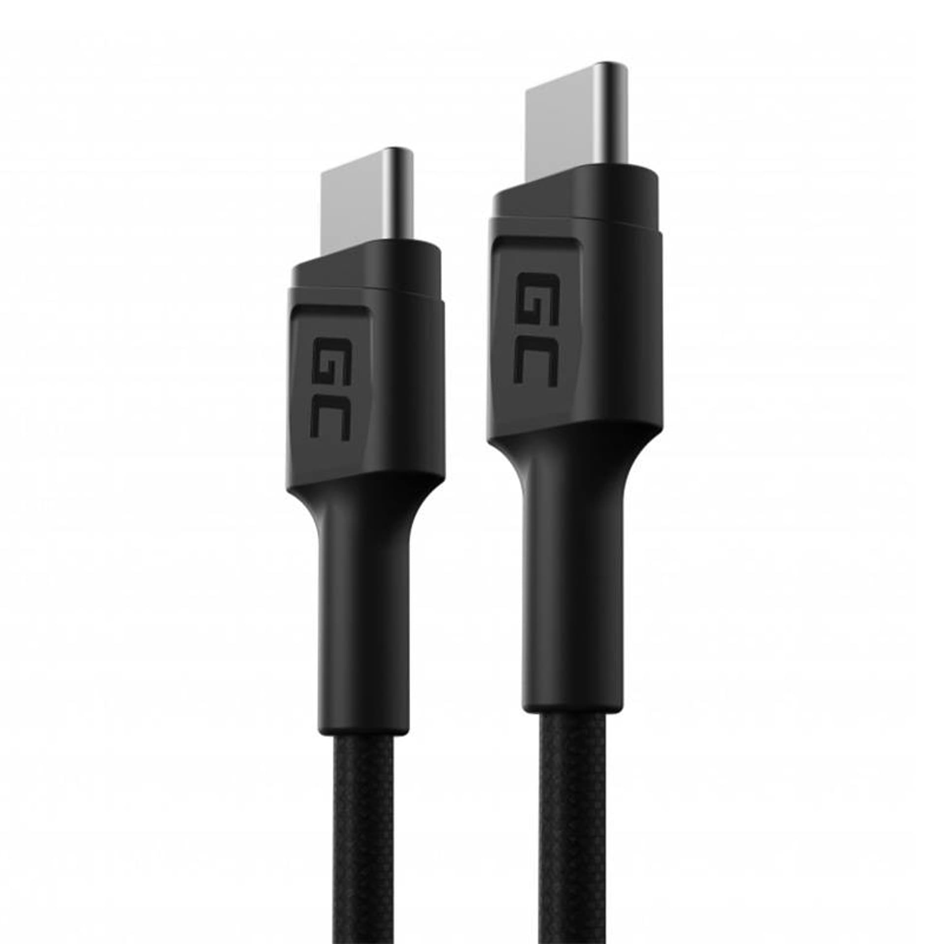 

GREEN CELL Kabel USB 3.1 typ-C (wtyk / wtyk) Quick Charge 3.0 Power Delivery (3A 60W) czarny 30 cm