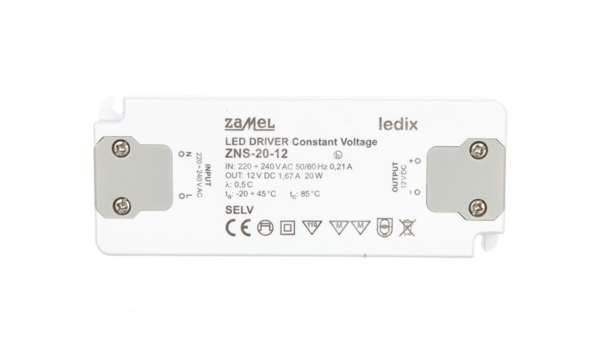 

Zasilacz LED slim 12V DC 20W ZNS-20-12 LDX10000138