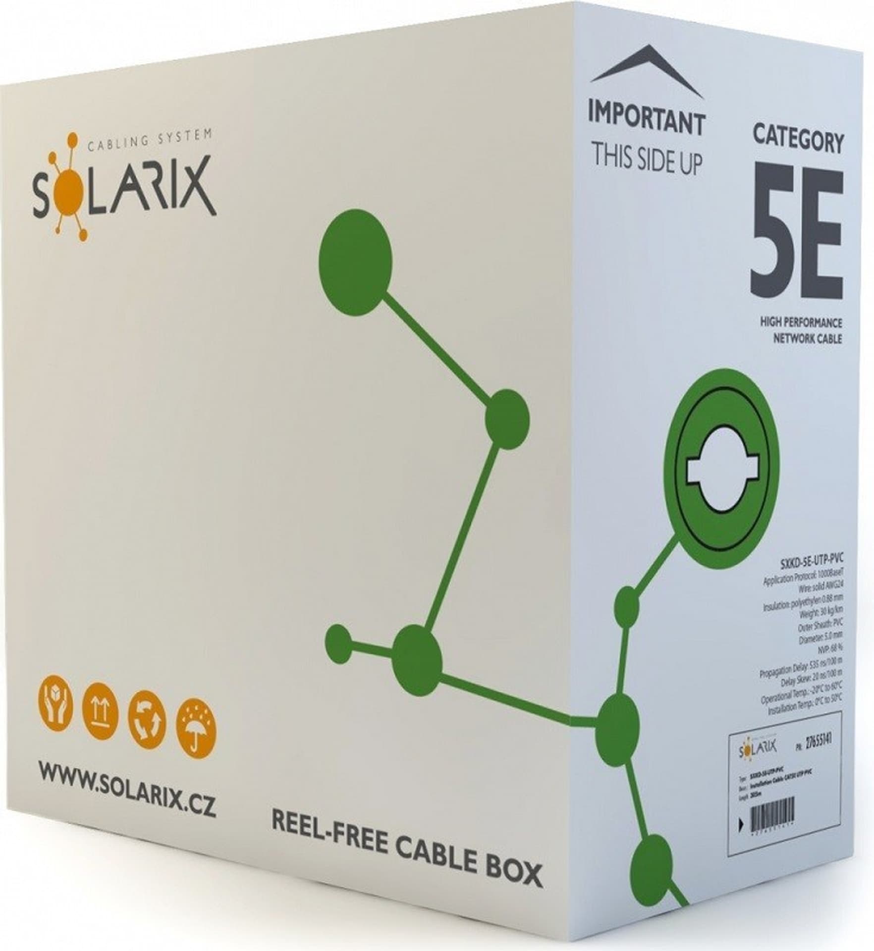 

SOLARIX KABEL INSTALACYJNY CAT5E UTP PVC ECA 305M/